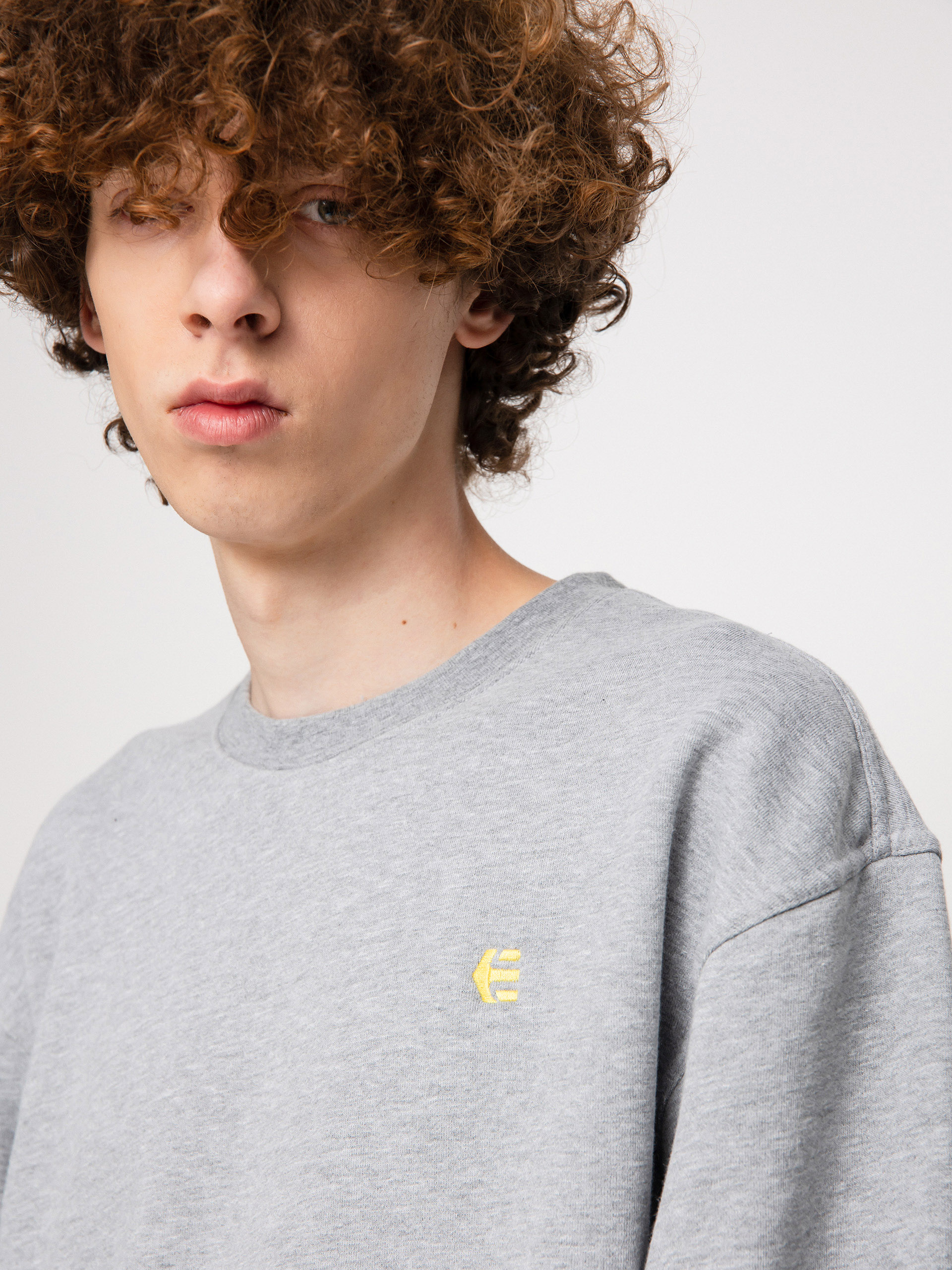 Etnies Icon Crew Pulóver (grey/yellow)