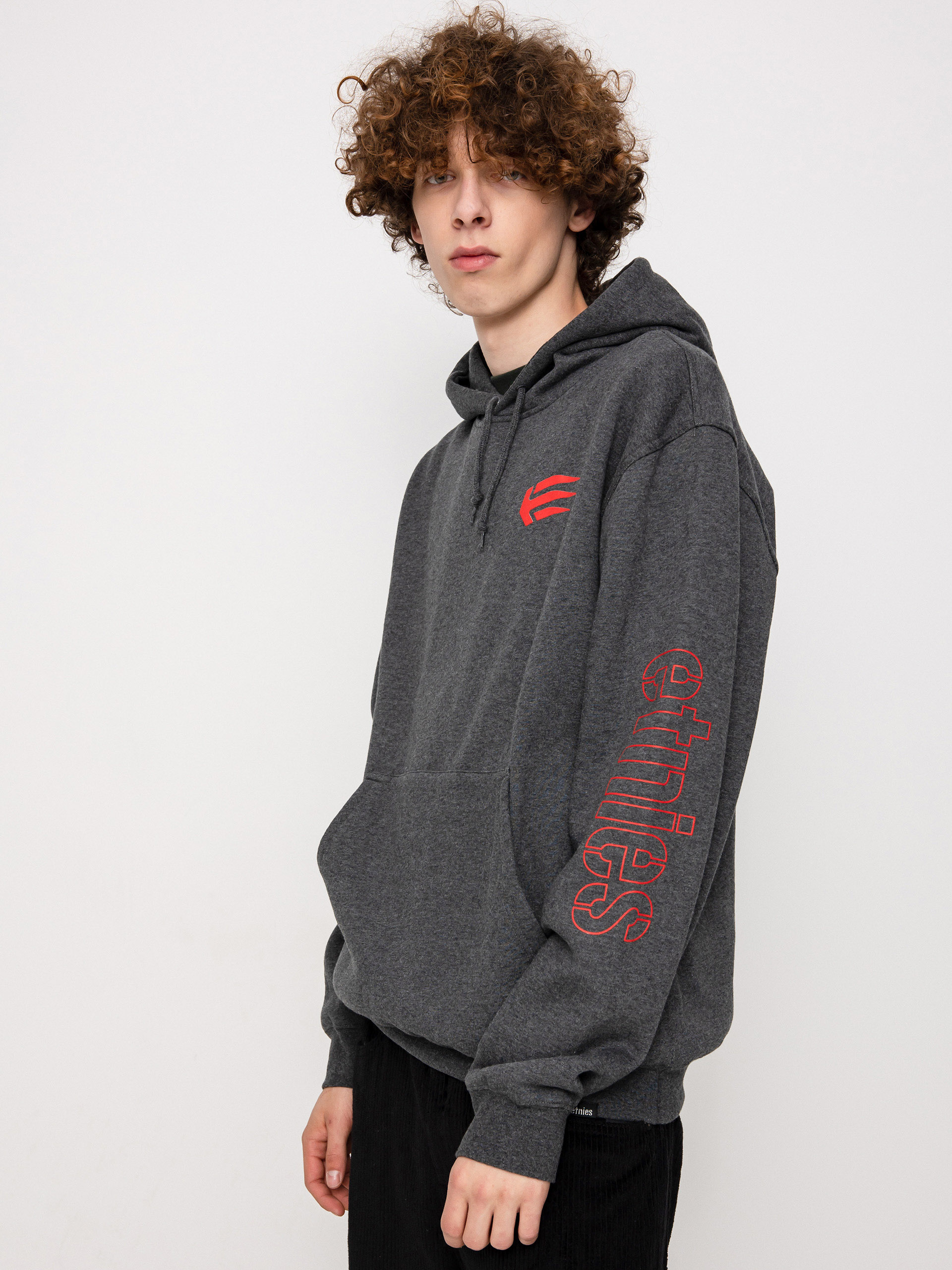 Etnies Joslin HD Kapucnis pulóver (grey/red)