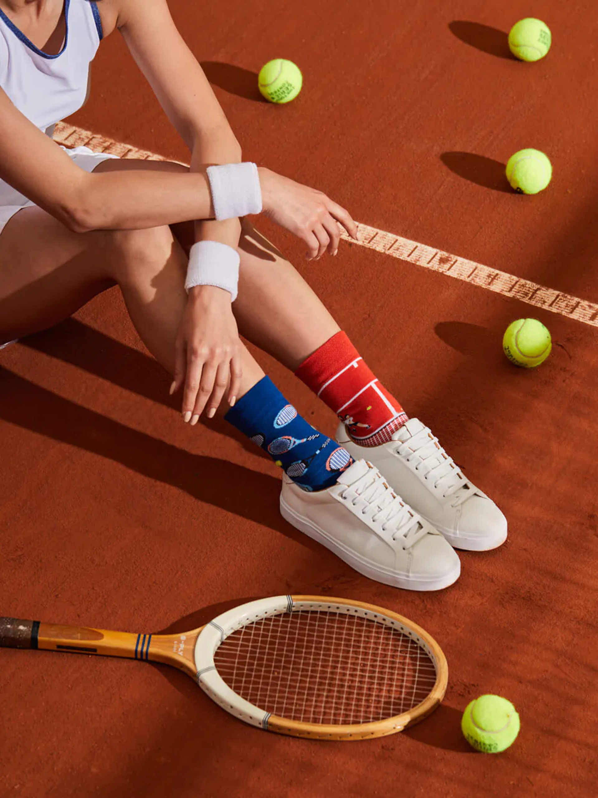 Many Mornings Grand Slam Zokni (navy/brick)