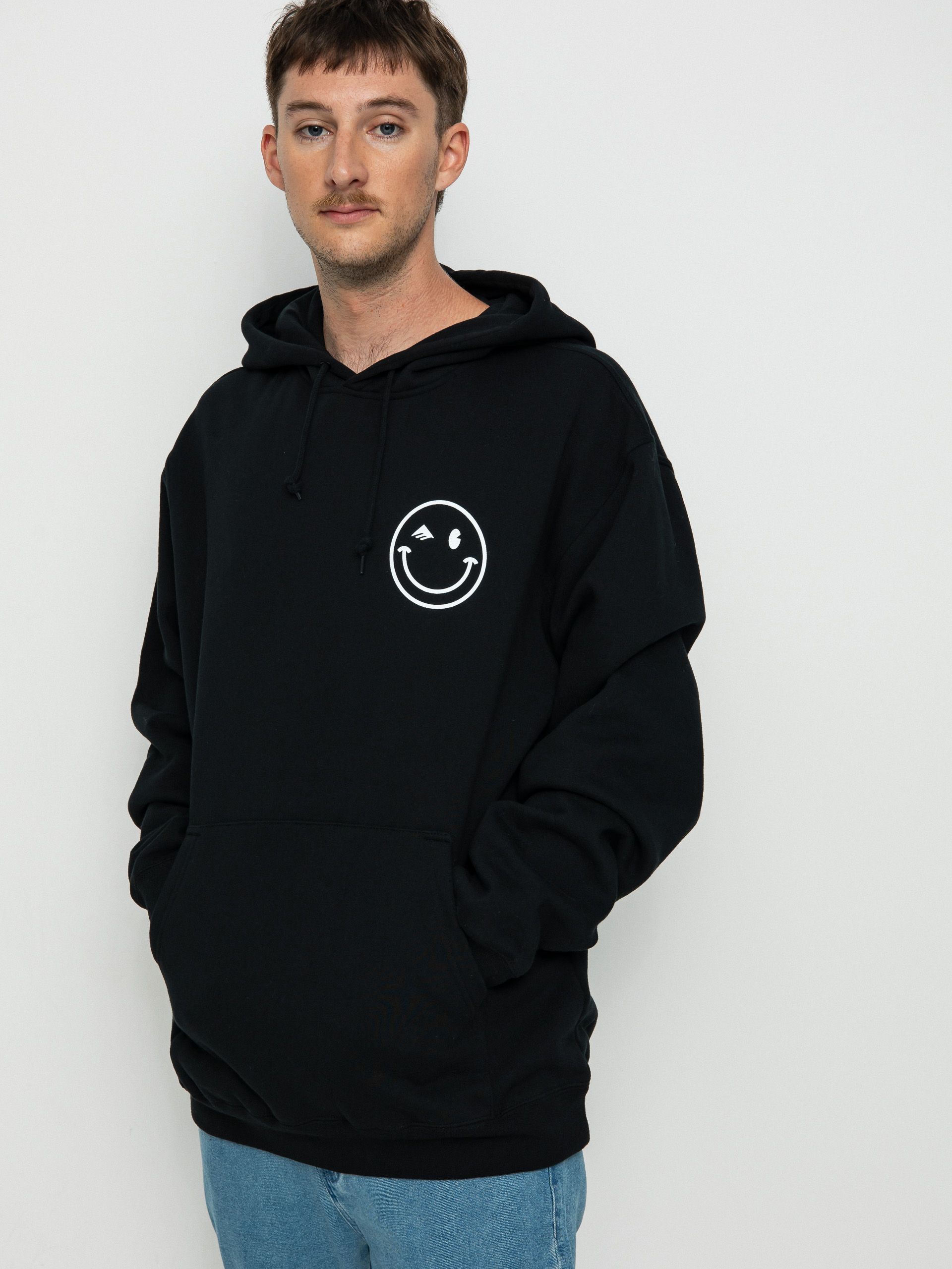 Emerica Happy Face Kapucnis pulóver (black)