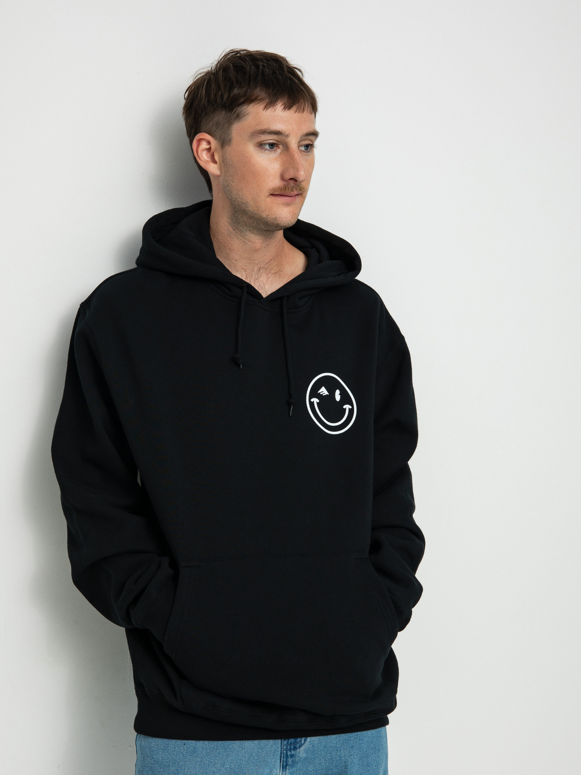 Emerica Happy Face Kapucnis pulóver (black)
