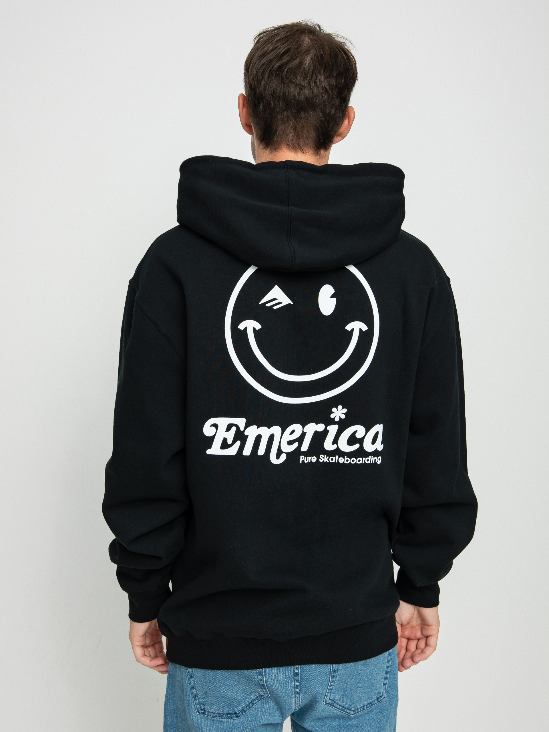 Emerica Happy Face Kapucnis pulóver (black)