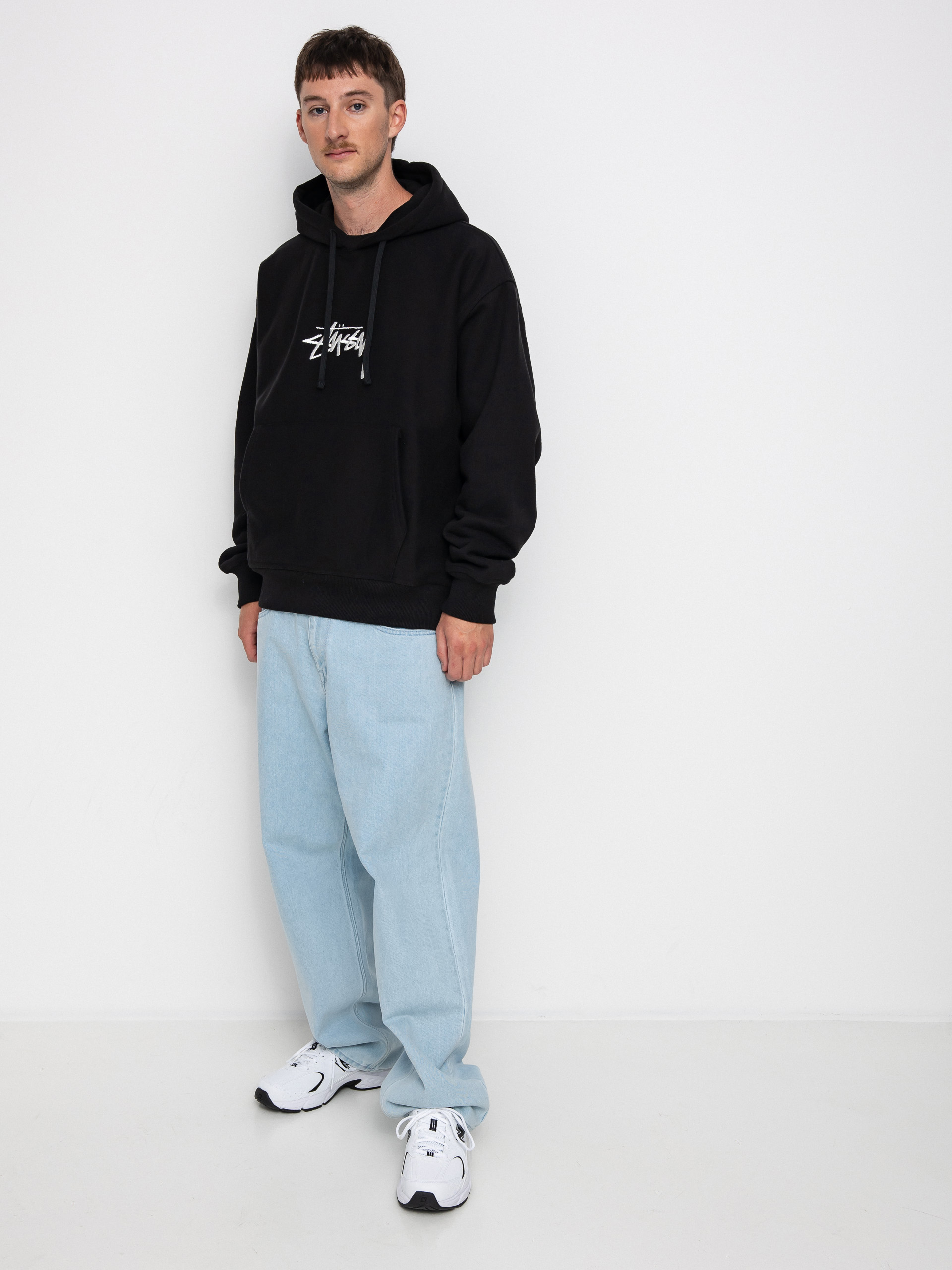 Stussy Stock Logo App. HD Kapucnis pulóver (black)