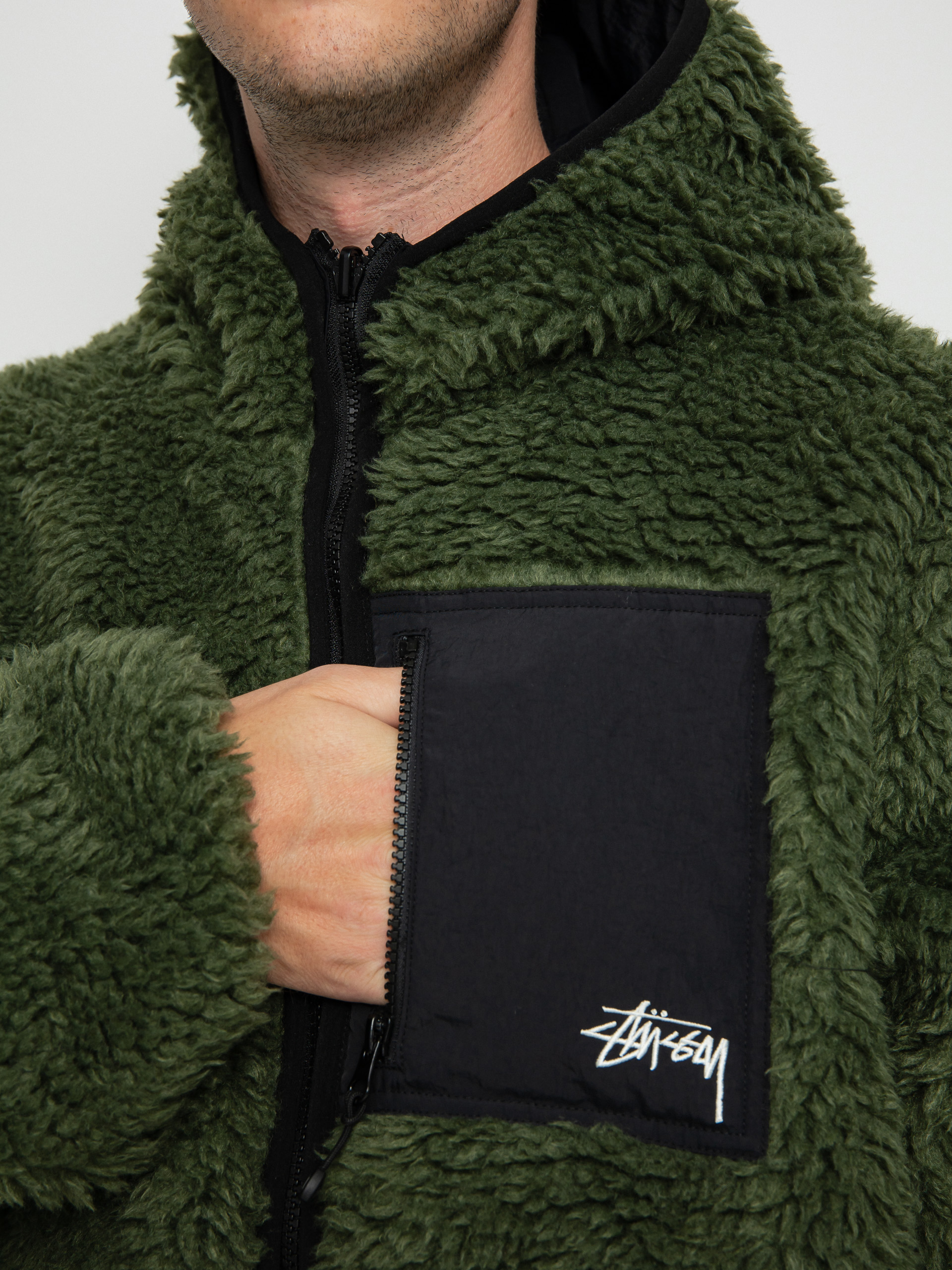 Stussy Sherpa Dzseki (olive)
