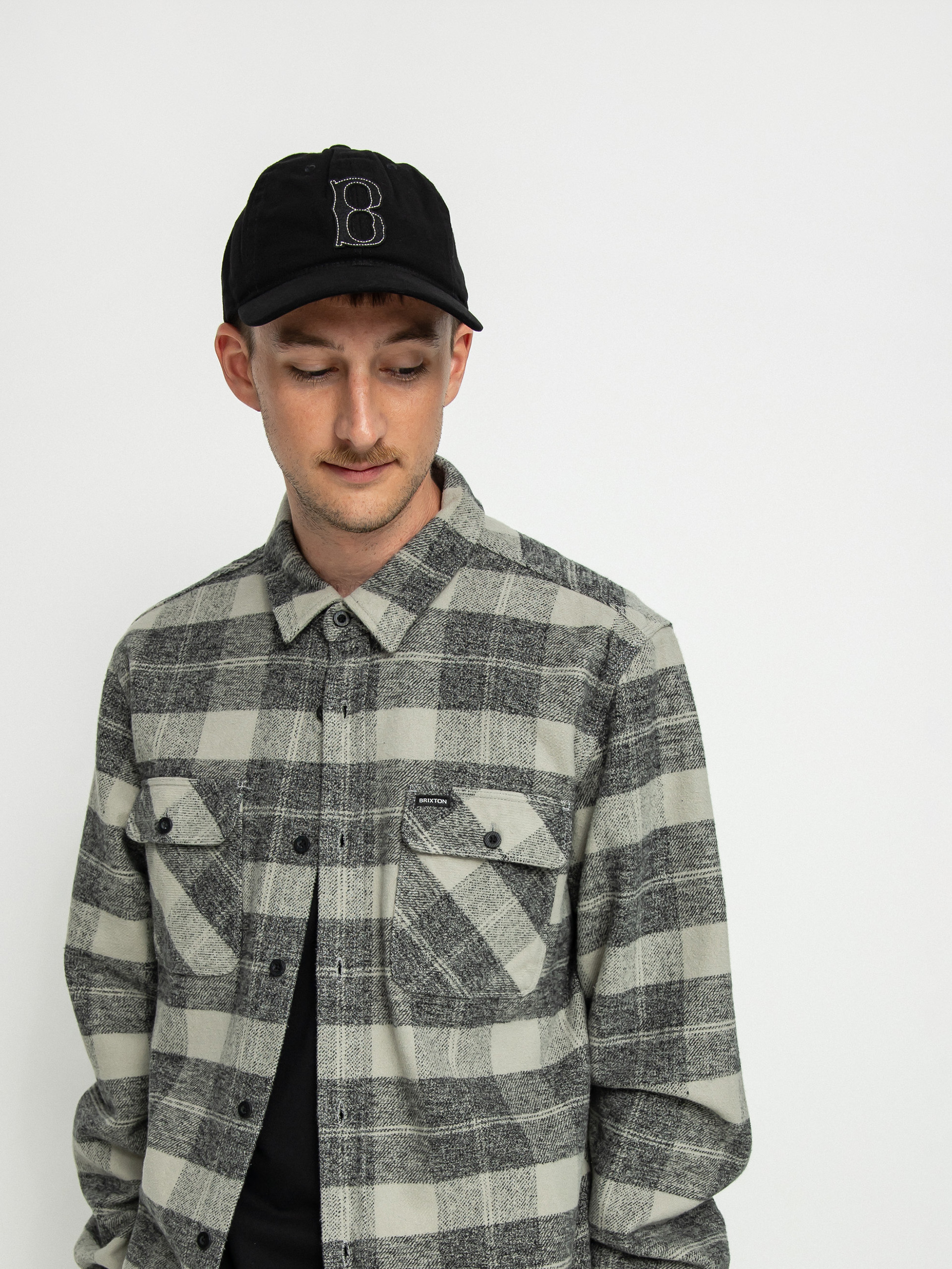 Brixton Bowery Heavy Weight Ls Ing (black/charcoal)