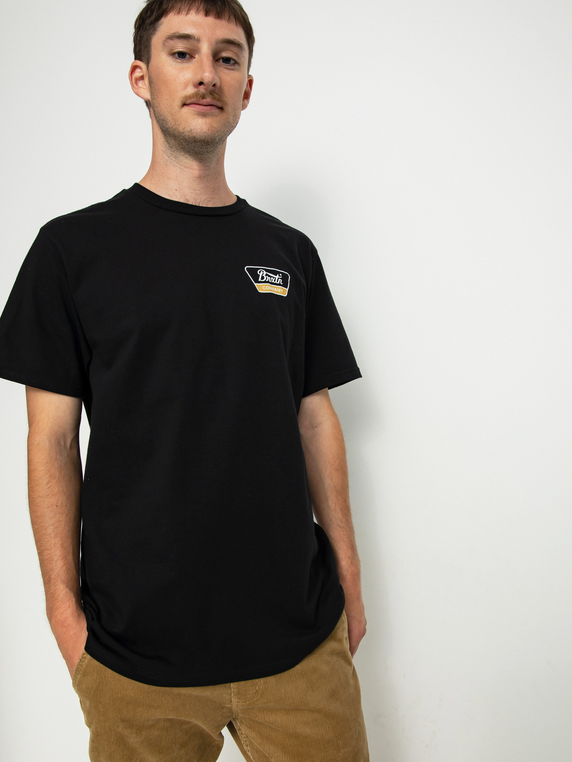 Brixton Linwood Ujjatlan felső (black/white/gold)