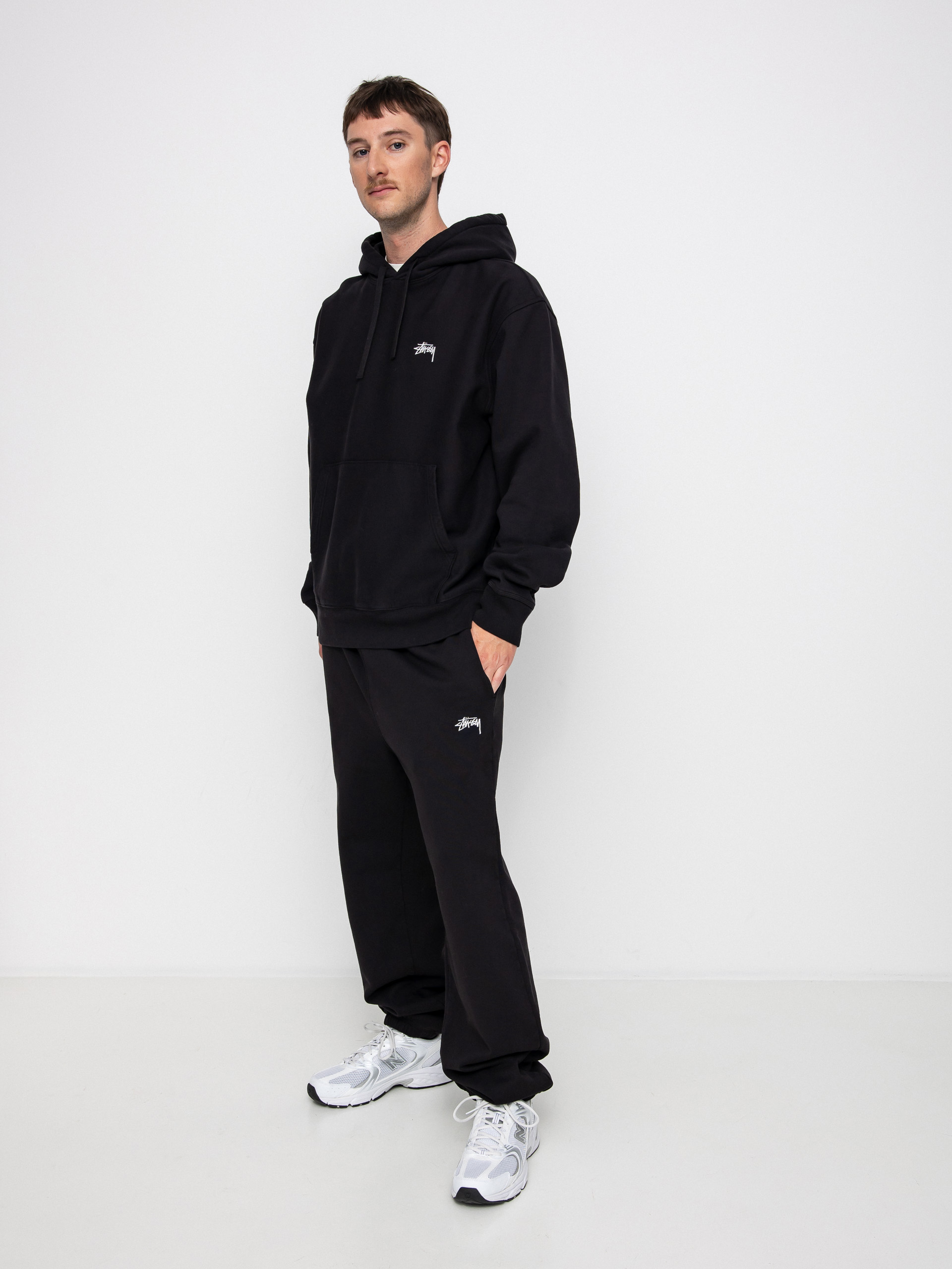 Stussy Stock Logo HD Kapucnis pulóver (black 22)