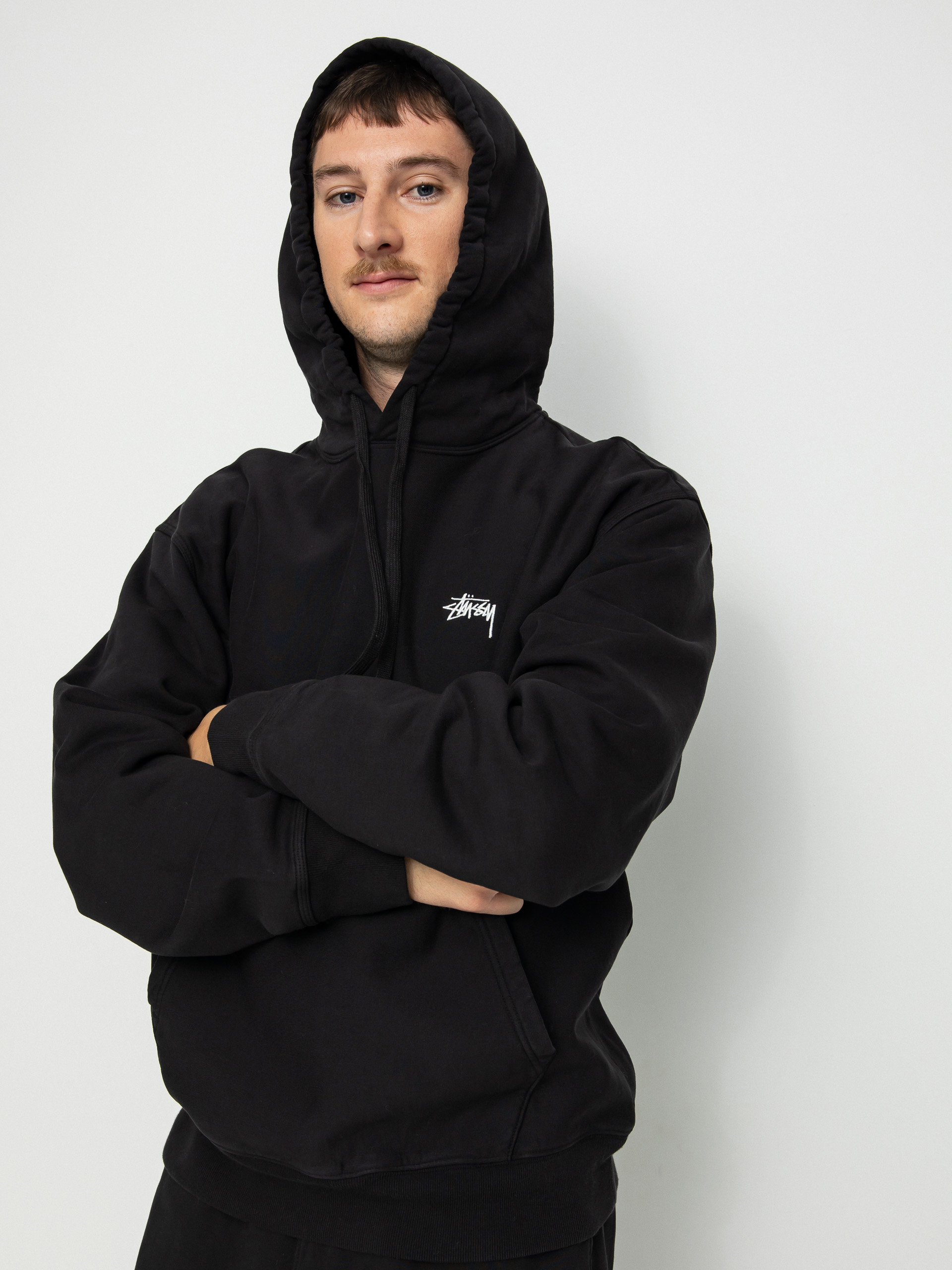 Stussy Stock Logo HD Kapucnis pulóver (black 22)
