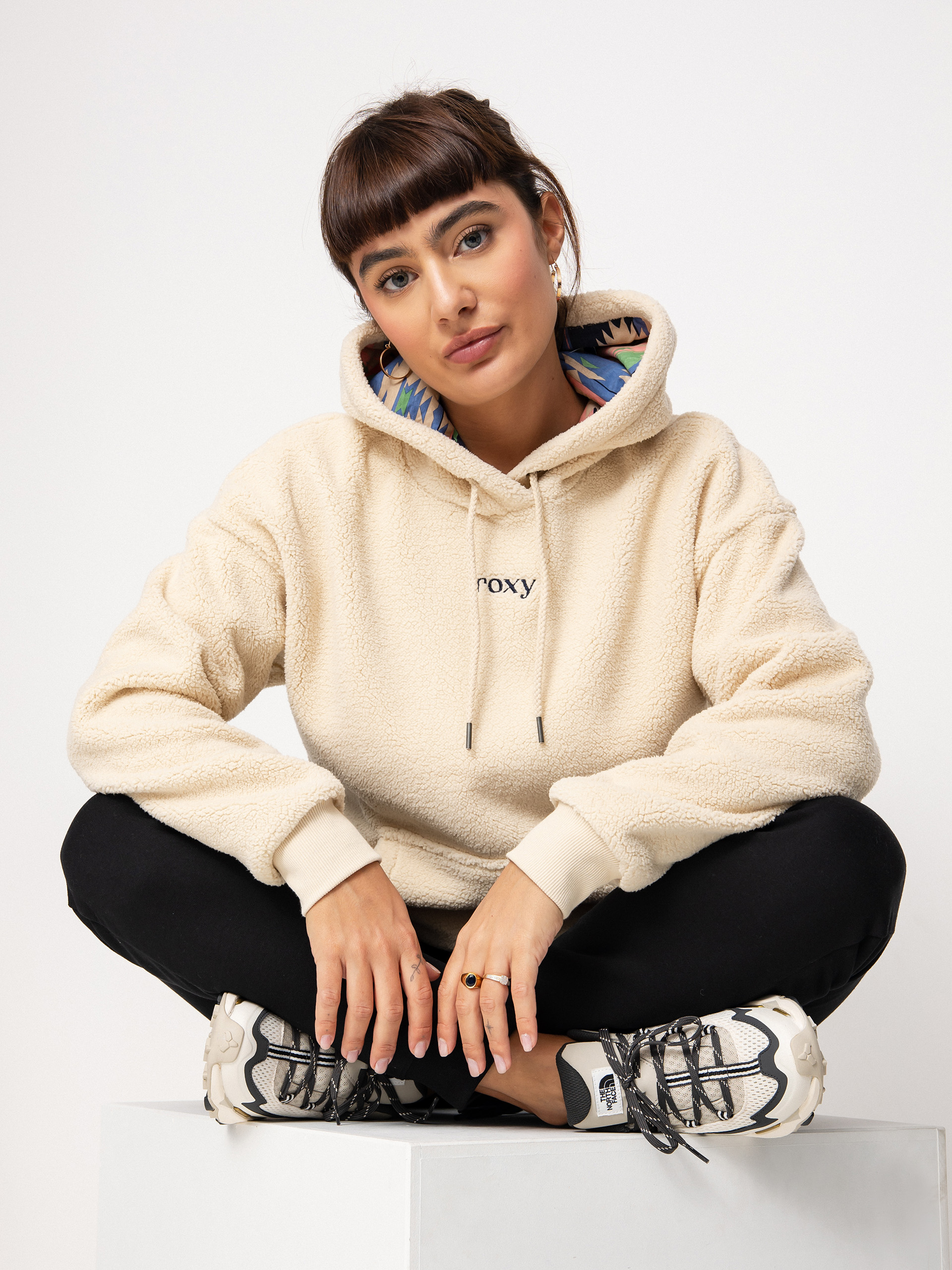 Roxy Call Me HD Kapucnis pulóver Wmn (tapioca)