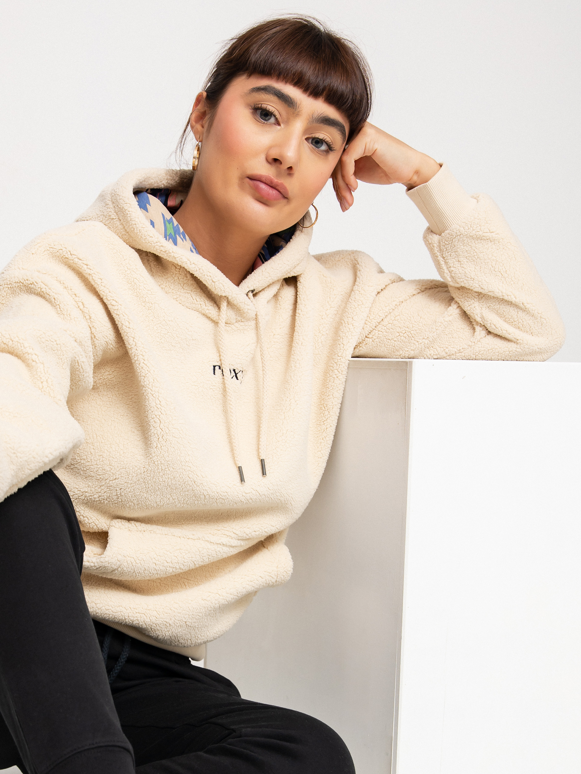 Roxy Call Me HD Kapucnis pulóver Wmn (tapioca)