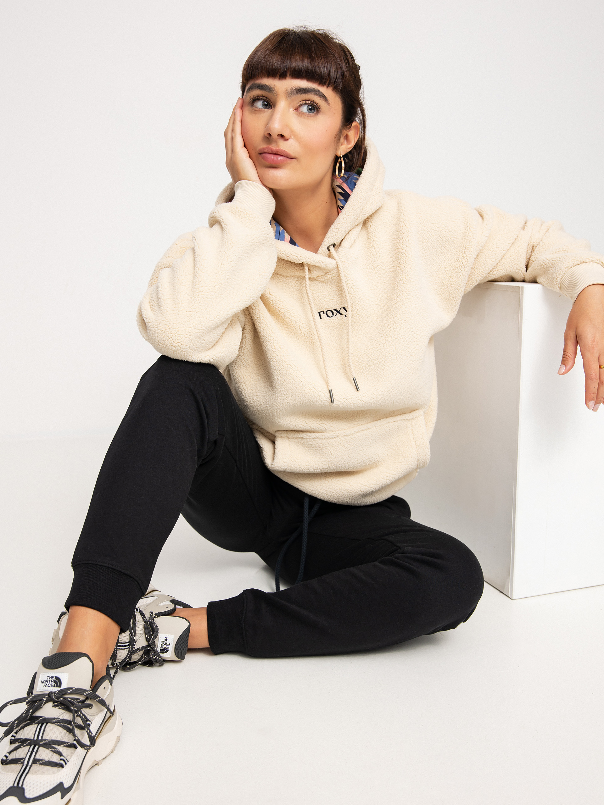 Roxy Call Me HD Kapucnis pulóver Wmn (tapioca)