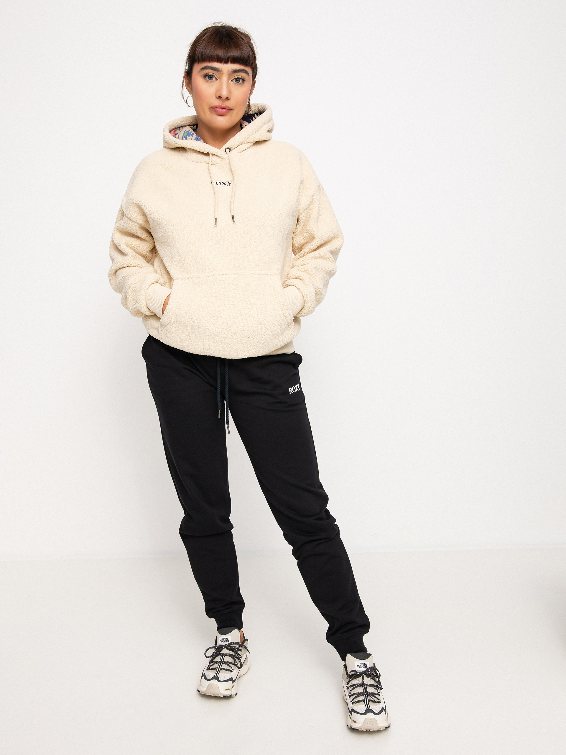 Roxy Call Me HD Kapucnis pulóver Wmn (tapioca)