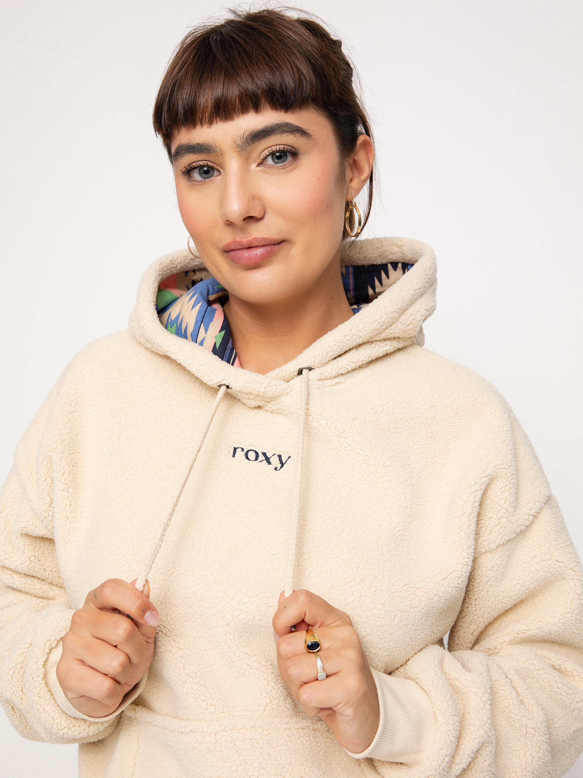 Roxy Call Me HD Kapucnis pulóver Wmn (tapioca)