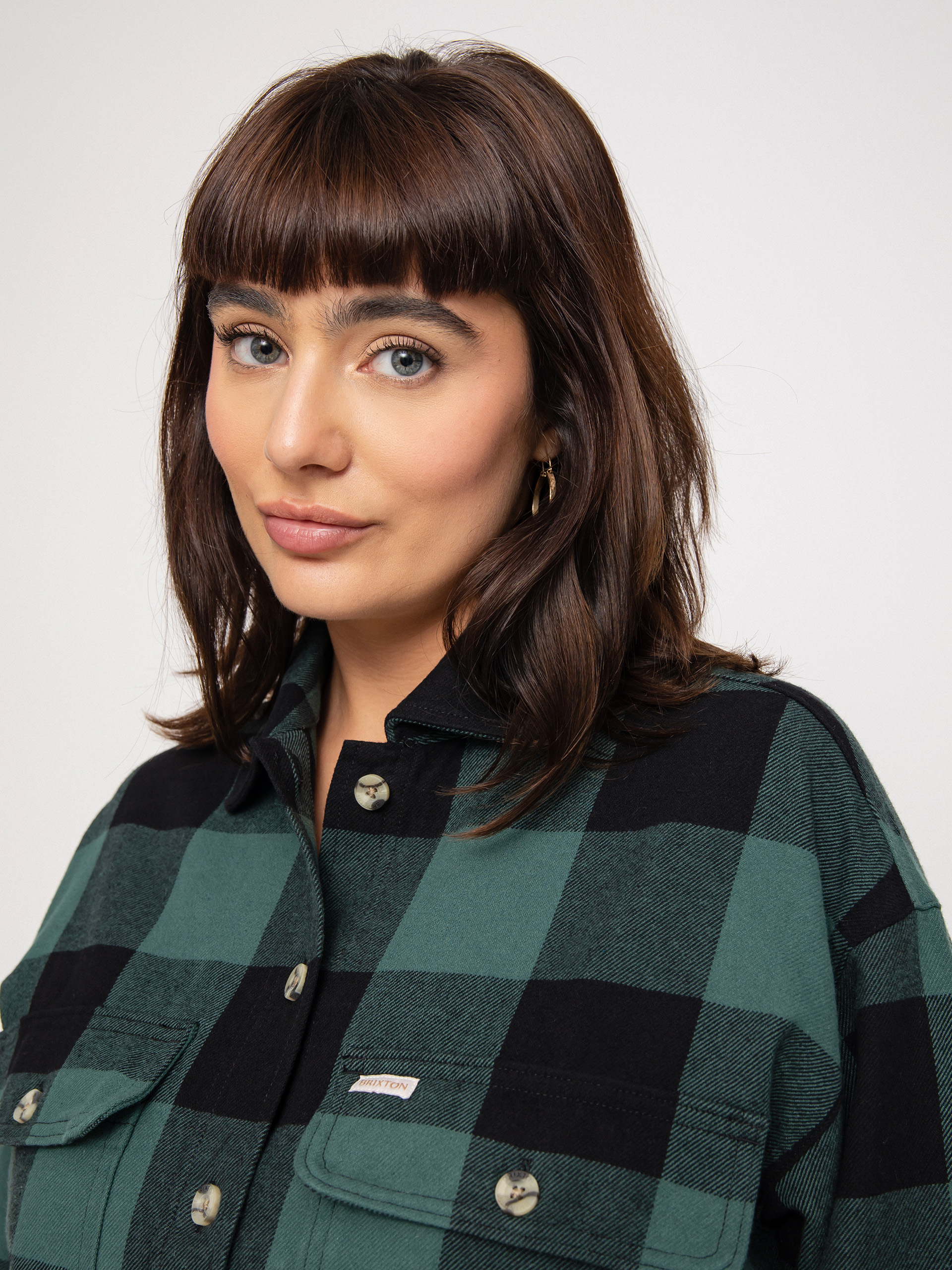Brixton Bowery Flannel Ls Ing Wmn (emerald)