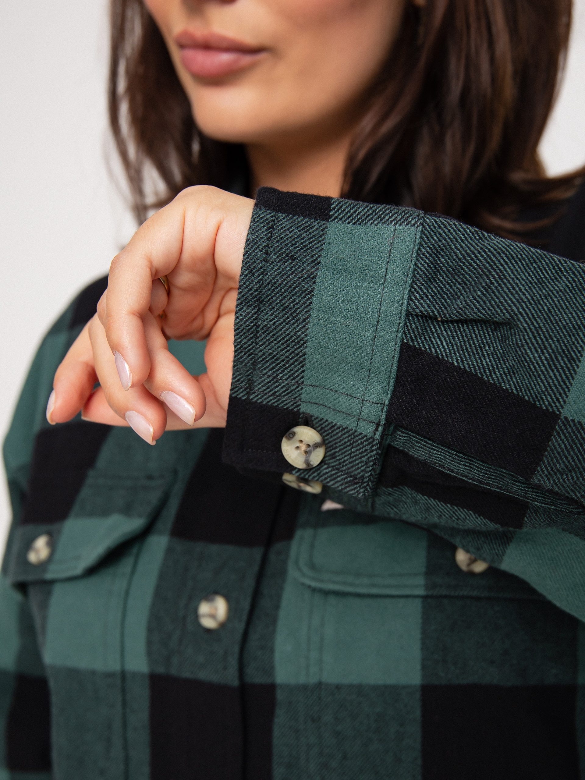 Brixton Bowery Flannel Ls Ing Wmn (emerald)