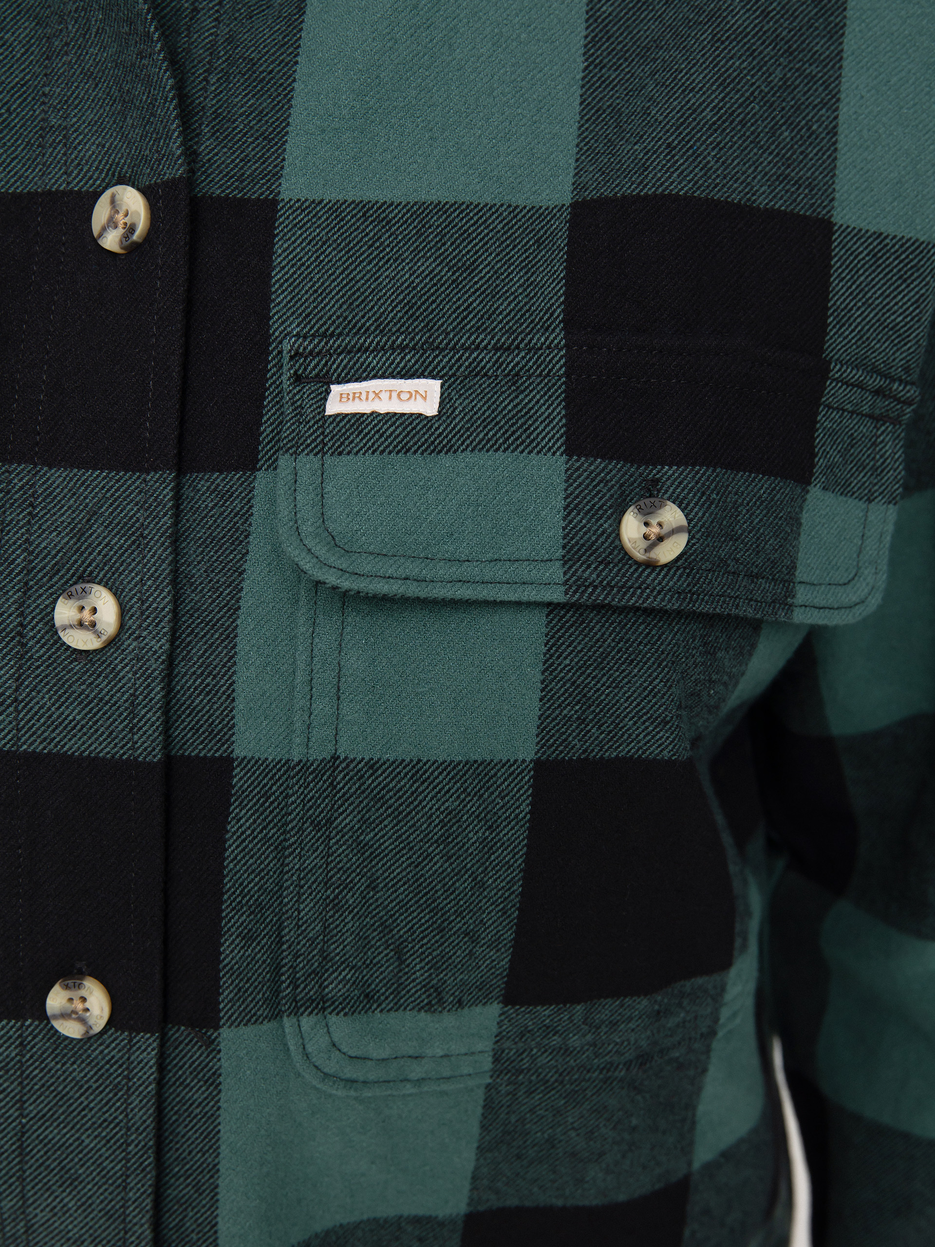 Brixton Bowery Flannel Ls Ing Wmn (emerald)