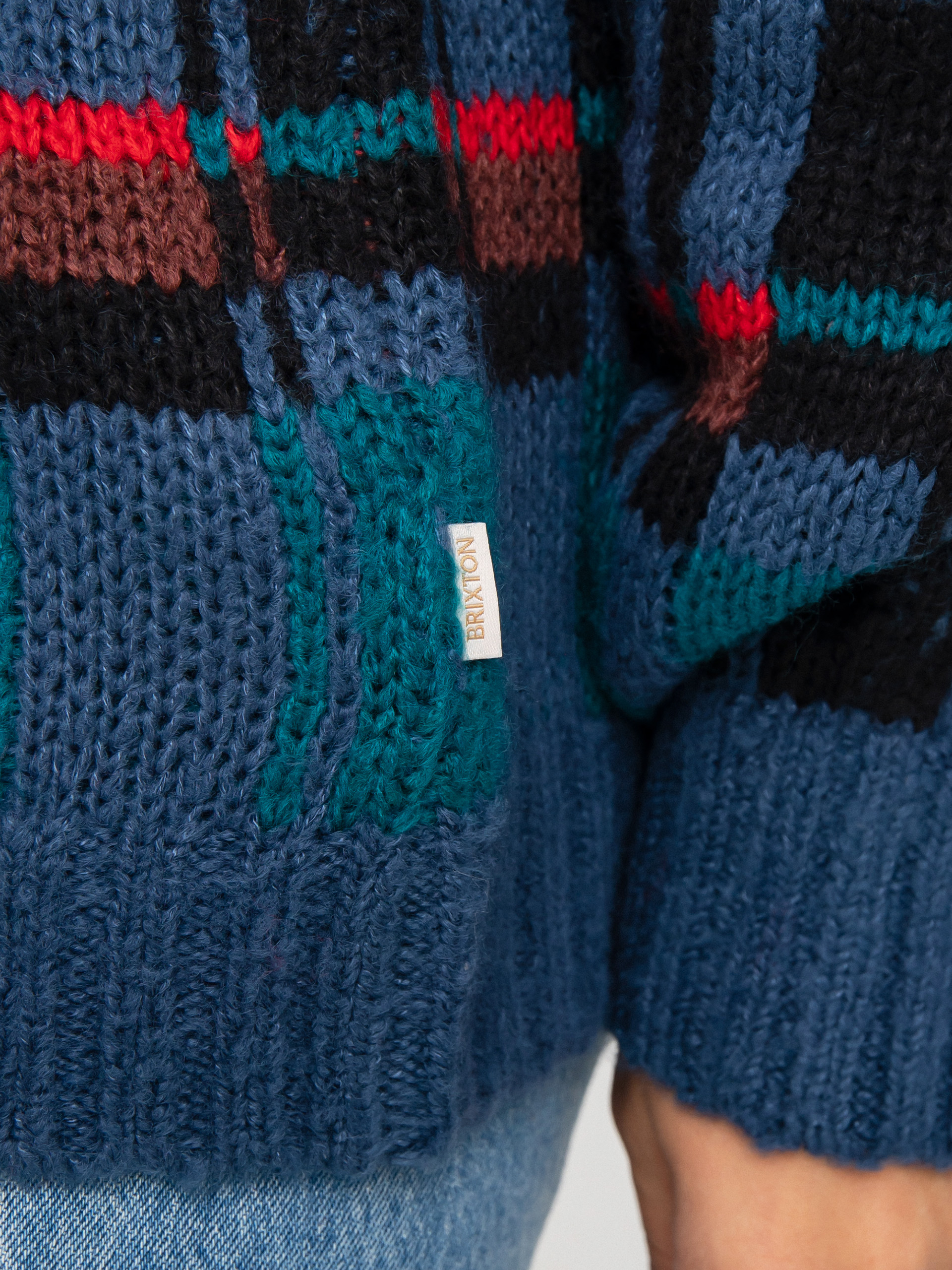 Brixton Ferriss Cardigan Pulóver Wmn (joe blue)