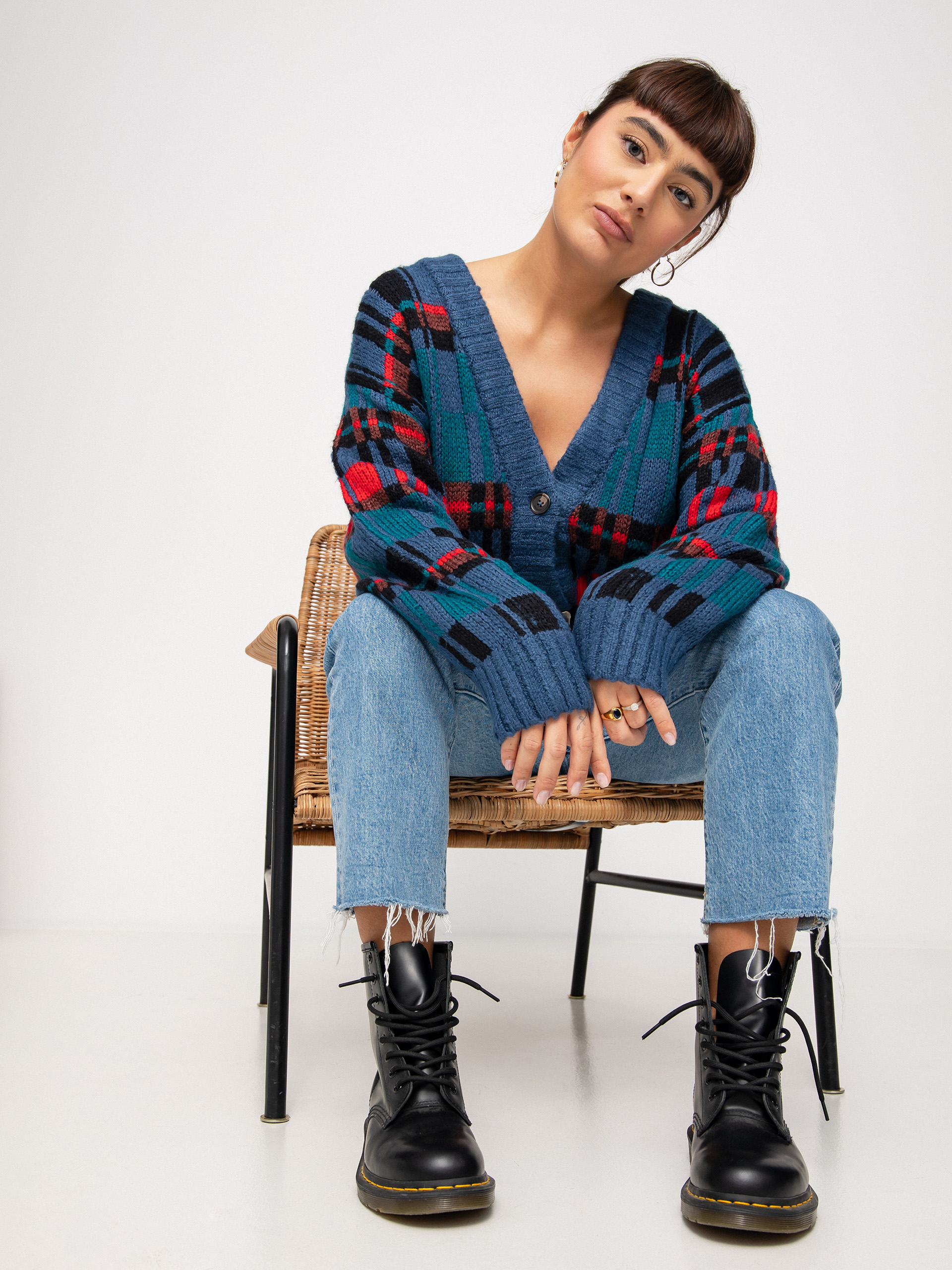 Brixton Ferriss Cardigan Pulóver Wmn (joe blue)