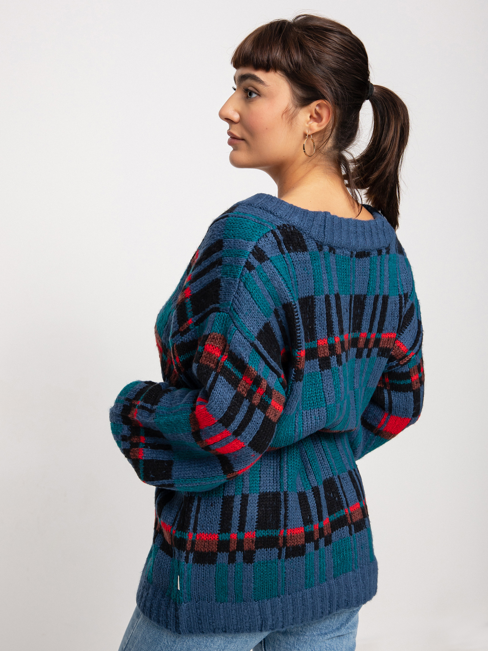 Brixton Ferriss Cardigan Pulóver Wmn (joe blue)