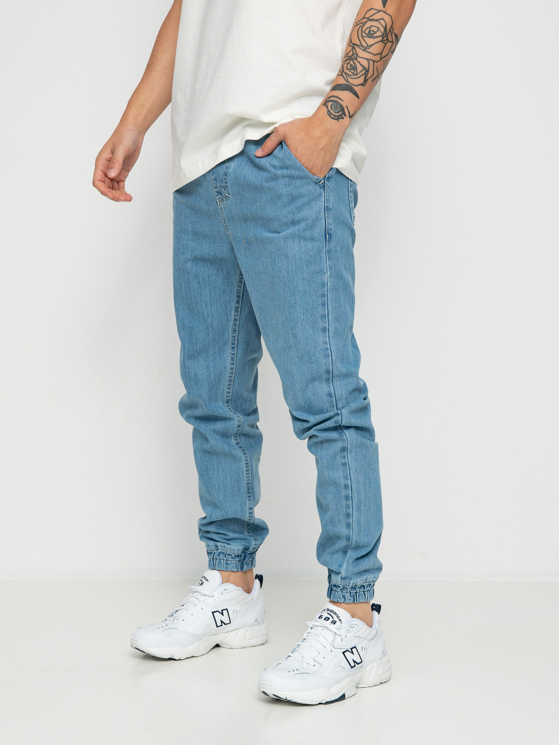 MassDnm Signature 2.0 Joggers Jeans Sneaker Fit Kisnadrág (light blue)