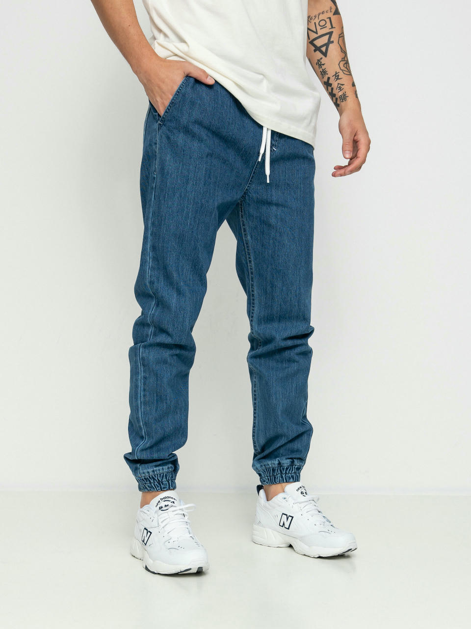 MassDnm Signature 2.0 Joggers Jeans Sneaker Fit Kisnadrág (blue)