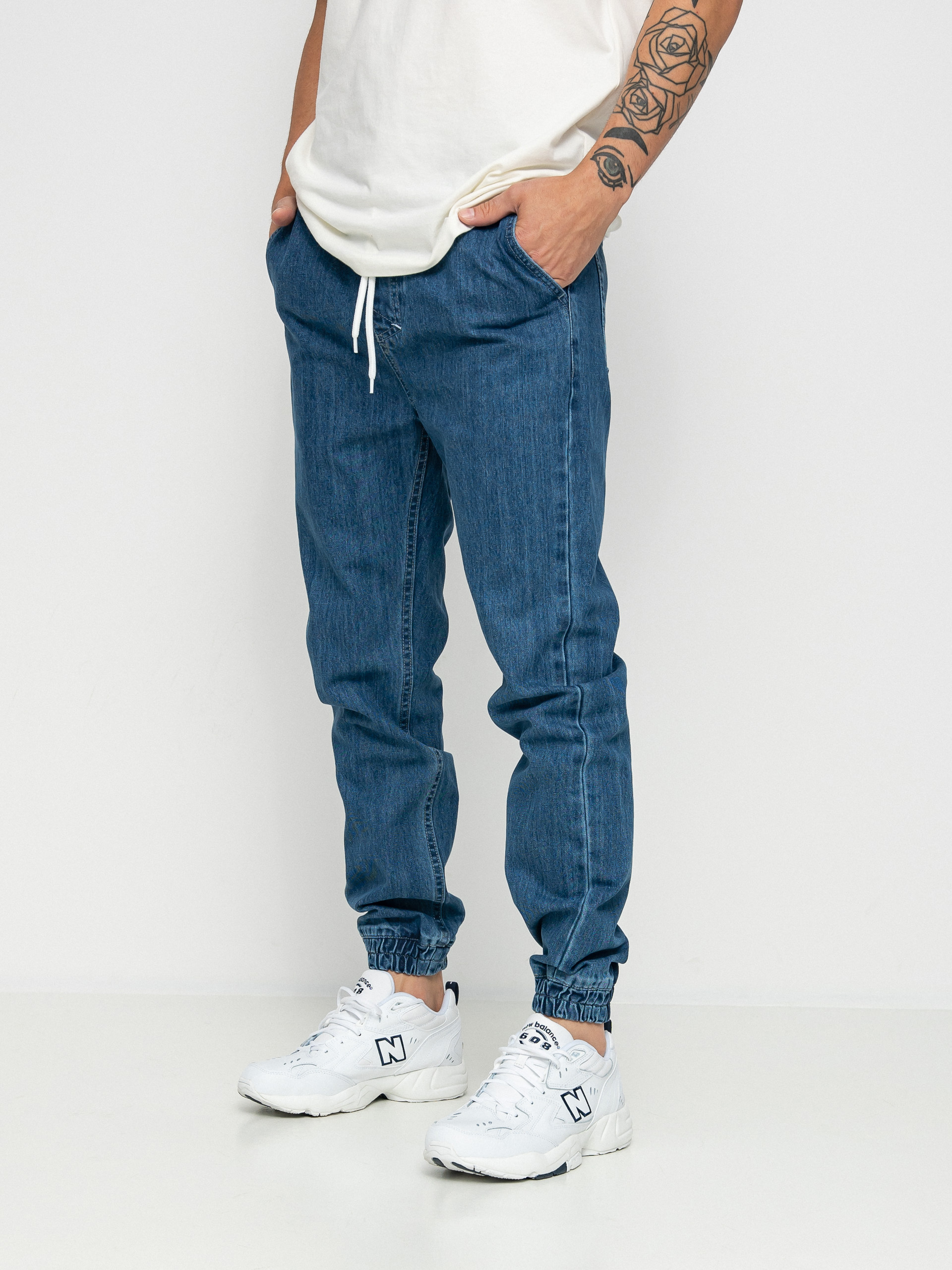 MassDnm Signature 2.0 Joggers Jeans Sneaker Fit Kisnadrág (blue)