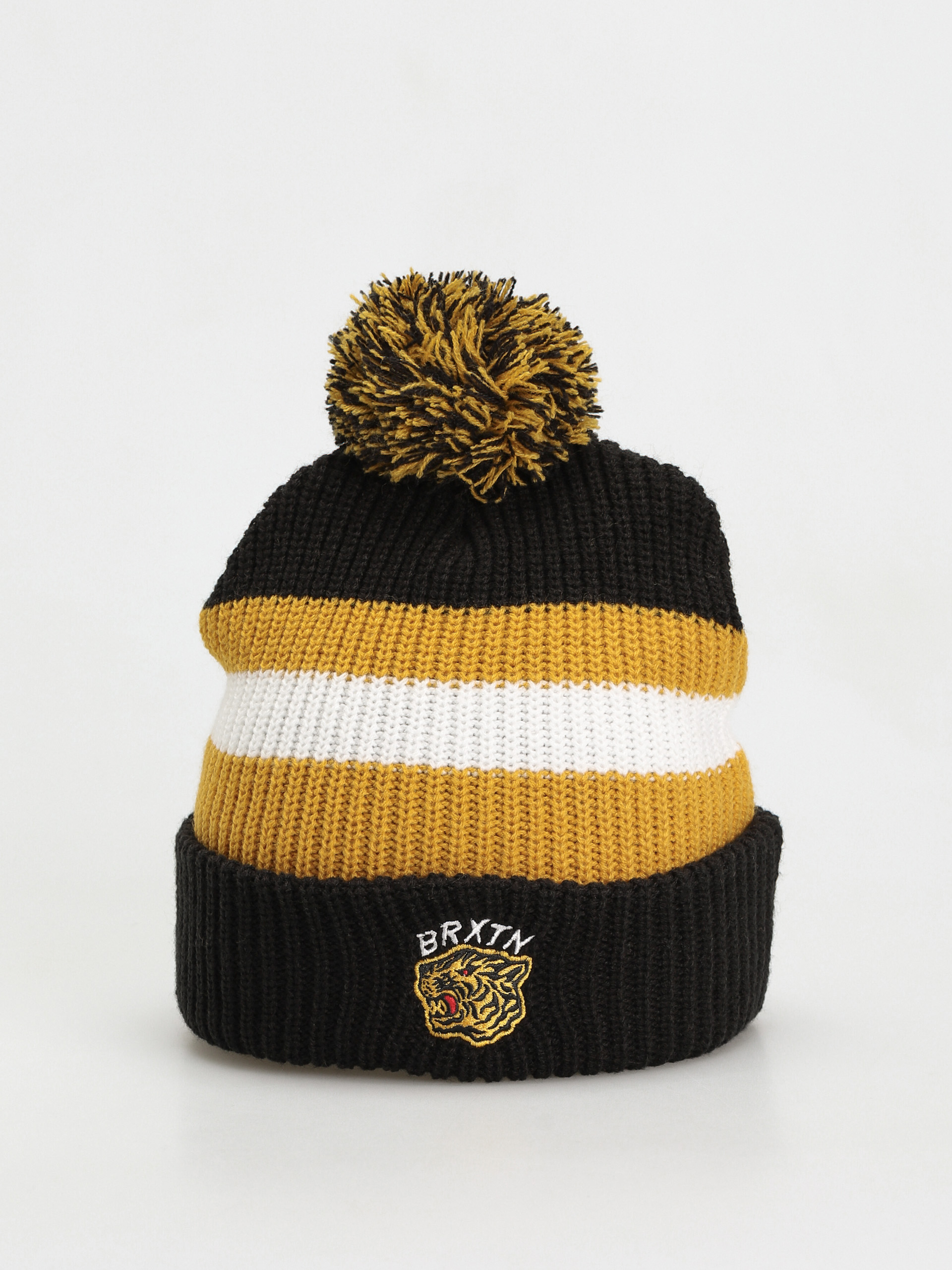 Brixton Kit Pom Sapka (black/off white/bright gold)