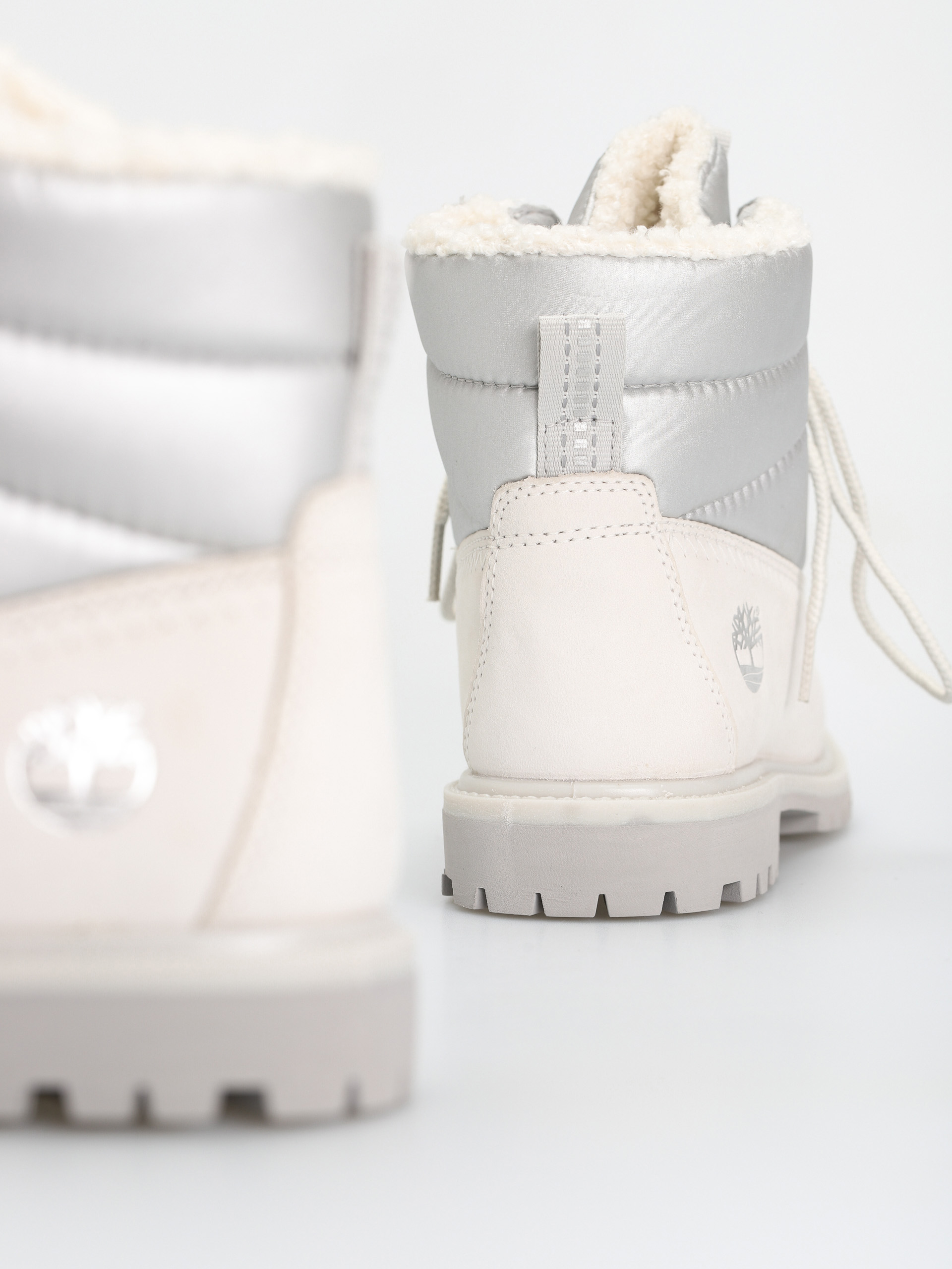 Timberland 6 Prem Puffer Bt Wp Cipők Wmn (white nubuck/silver)