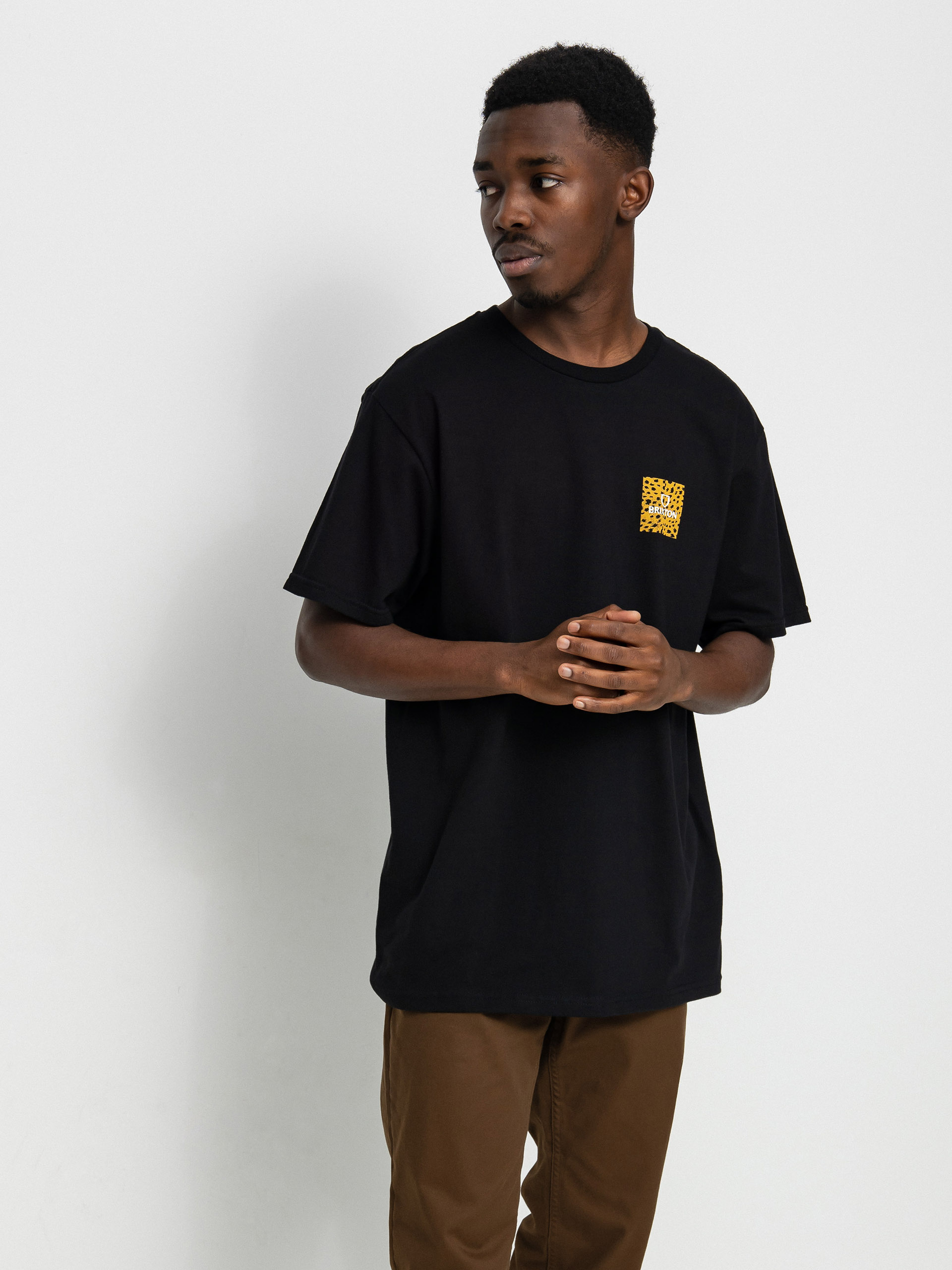 Brixton Alpha Square Póló (black/cheetah)