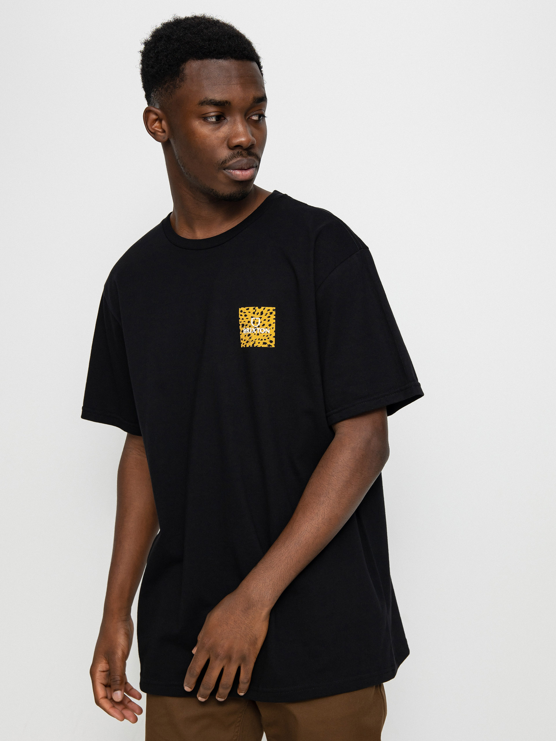 Brixton Alpha Square Póló (black/cheetah)