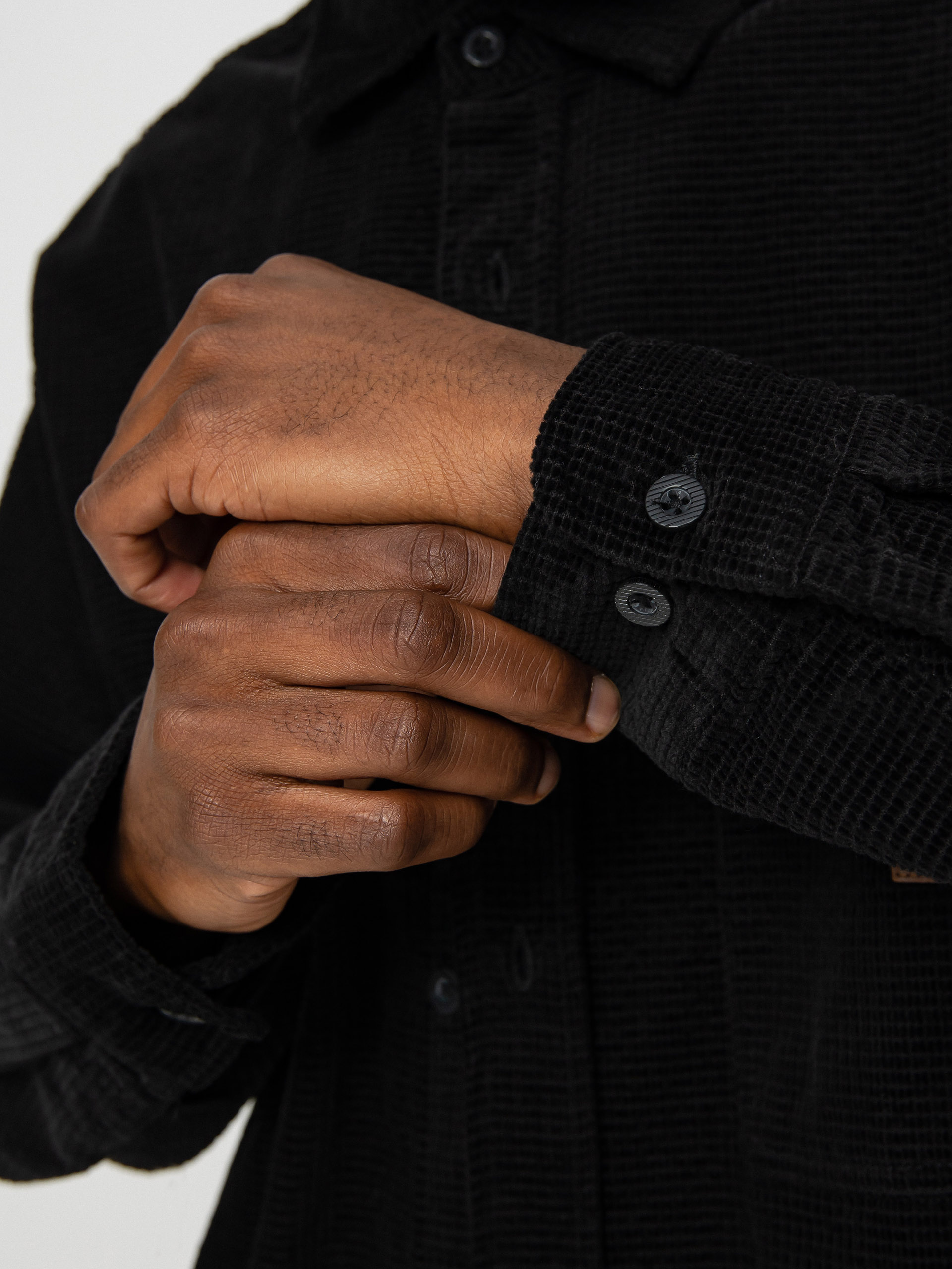 Brixton Porter Waffle Corduroy Ls Ing (black)