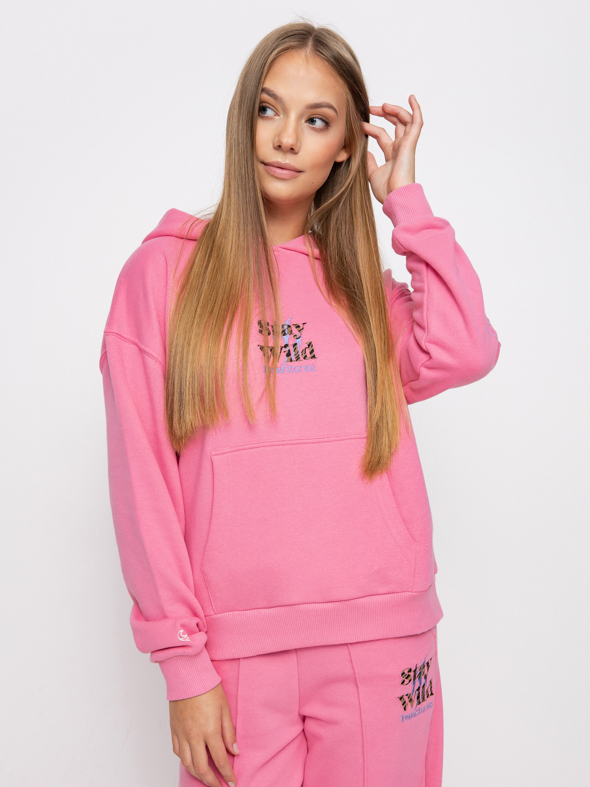 Femi Stories Aurena HD Kapucnis pulóver Wmn (pnk)