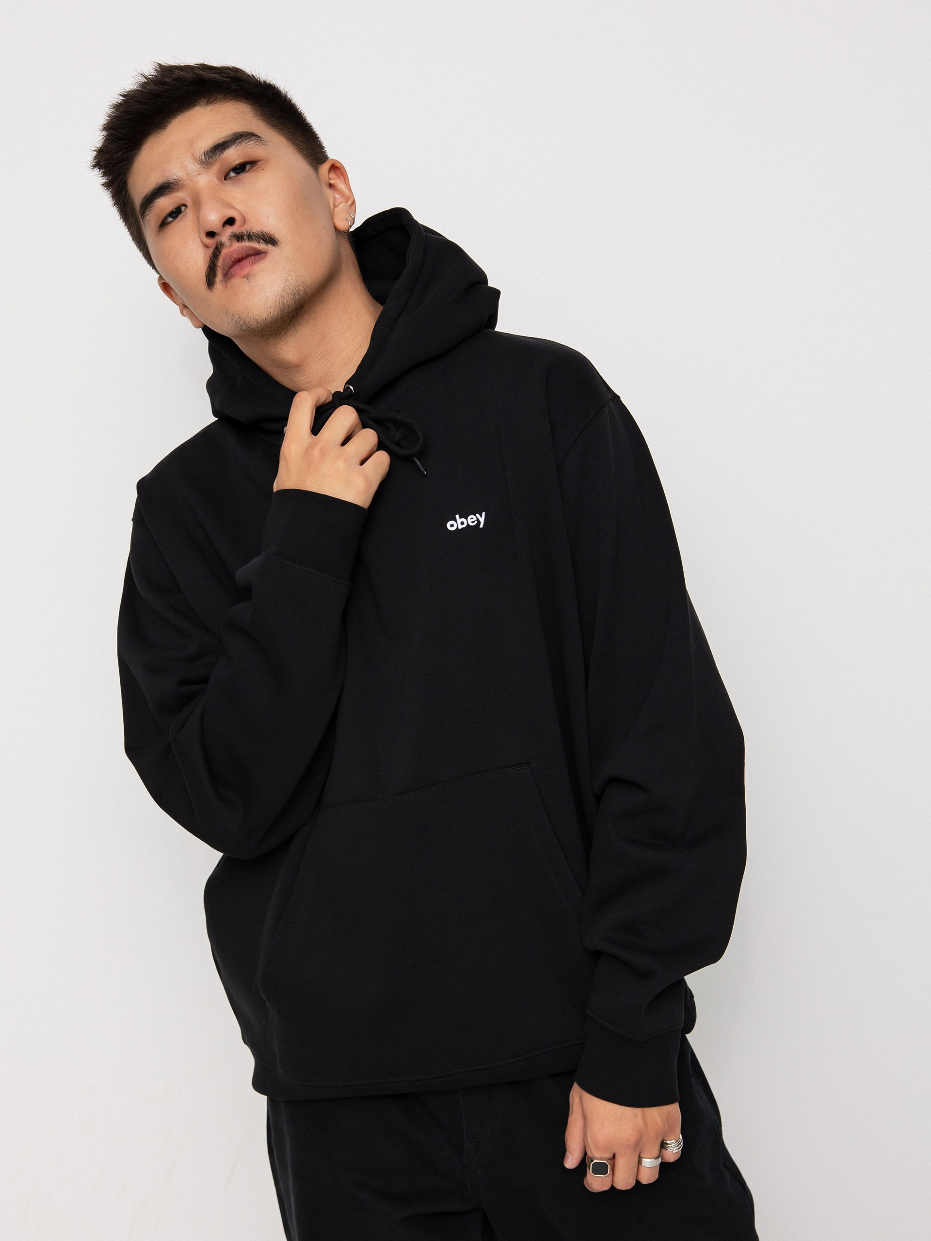 OBEY Tab HD Kapucnis pulóver (black)