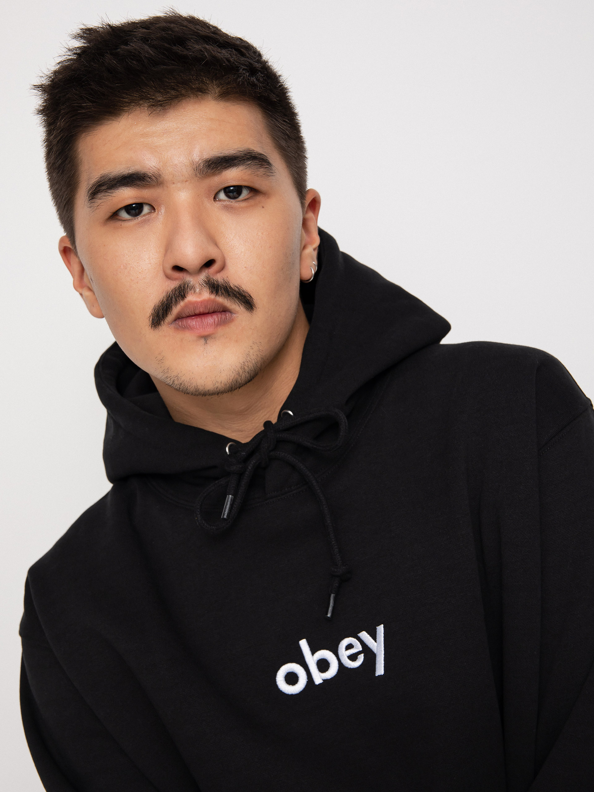 OBEY Lowercase HD Kapucnis pulóver (black)