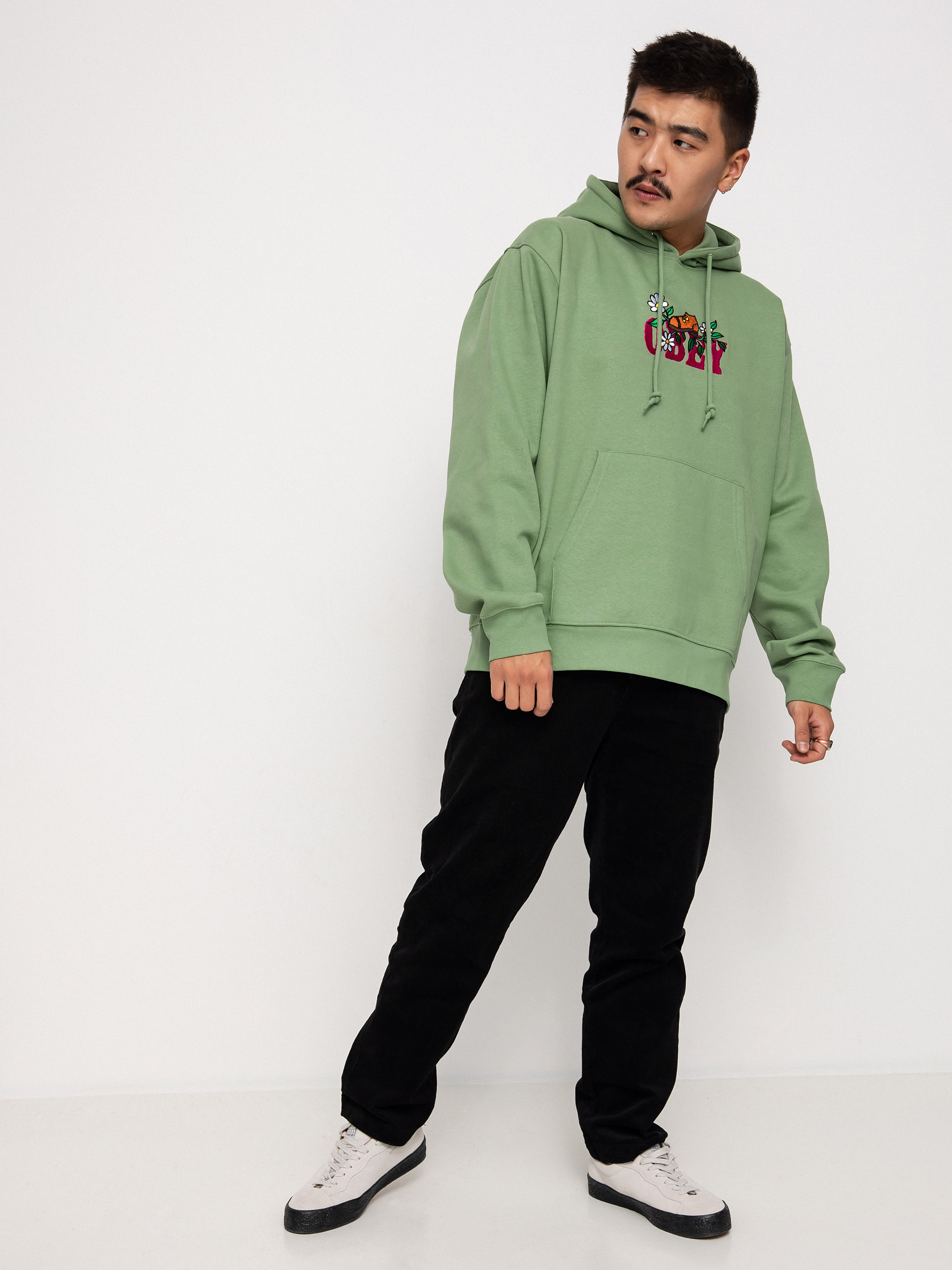 OBEY Step HD Kapucnis pulóver (jade)