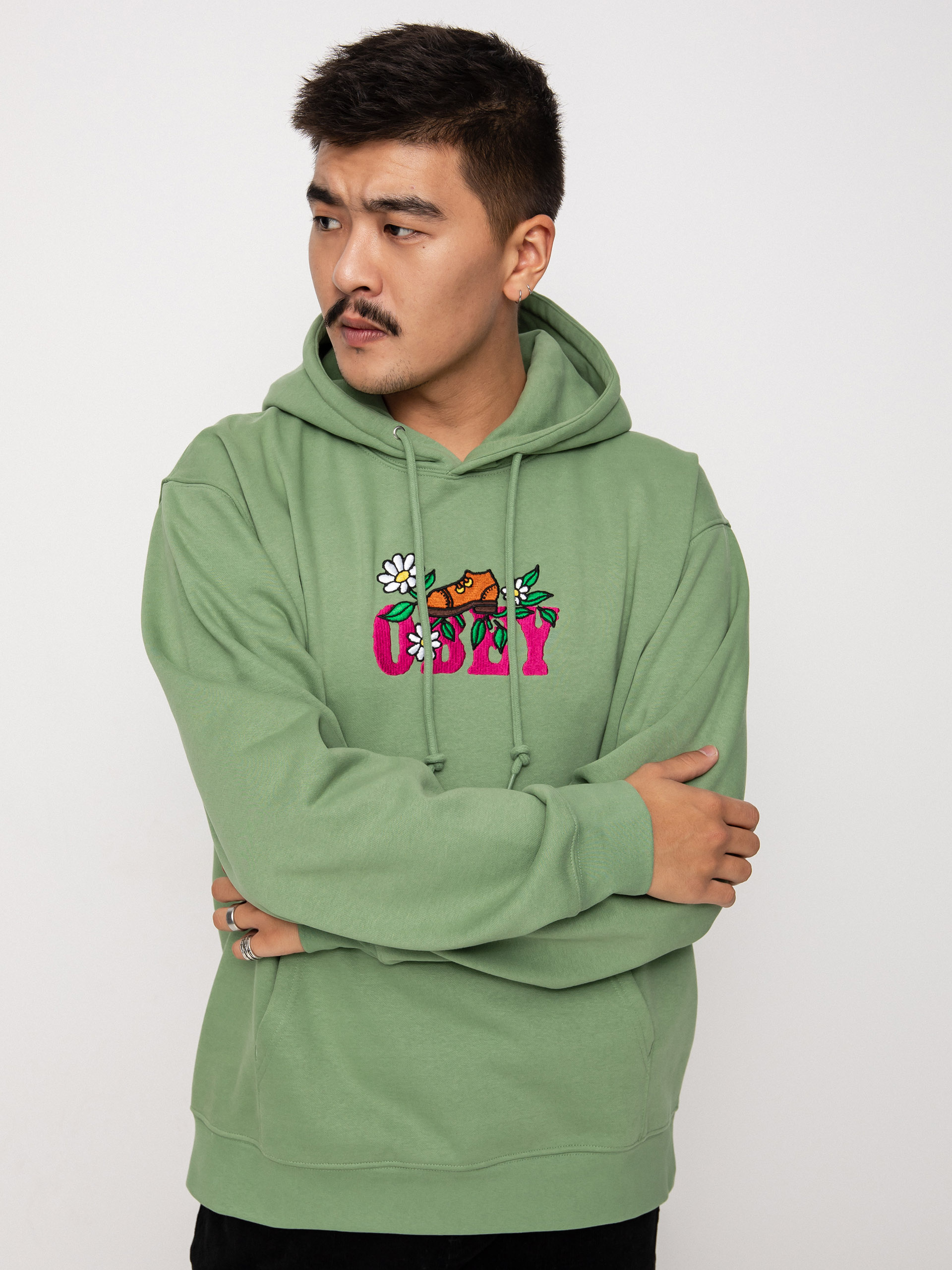 OBEY Step HD Kapucnis pulóver (jade)