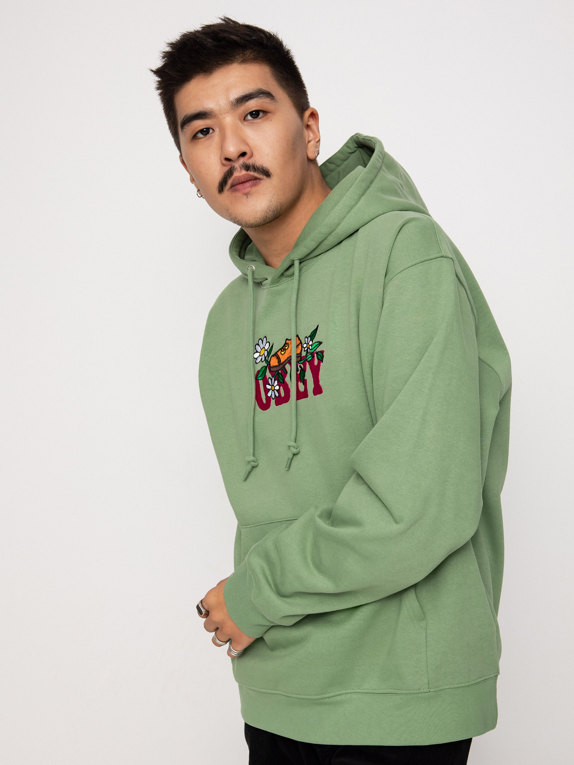 OBEY Step HD Kapucnis pulóver (jade)