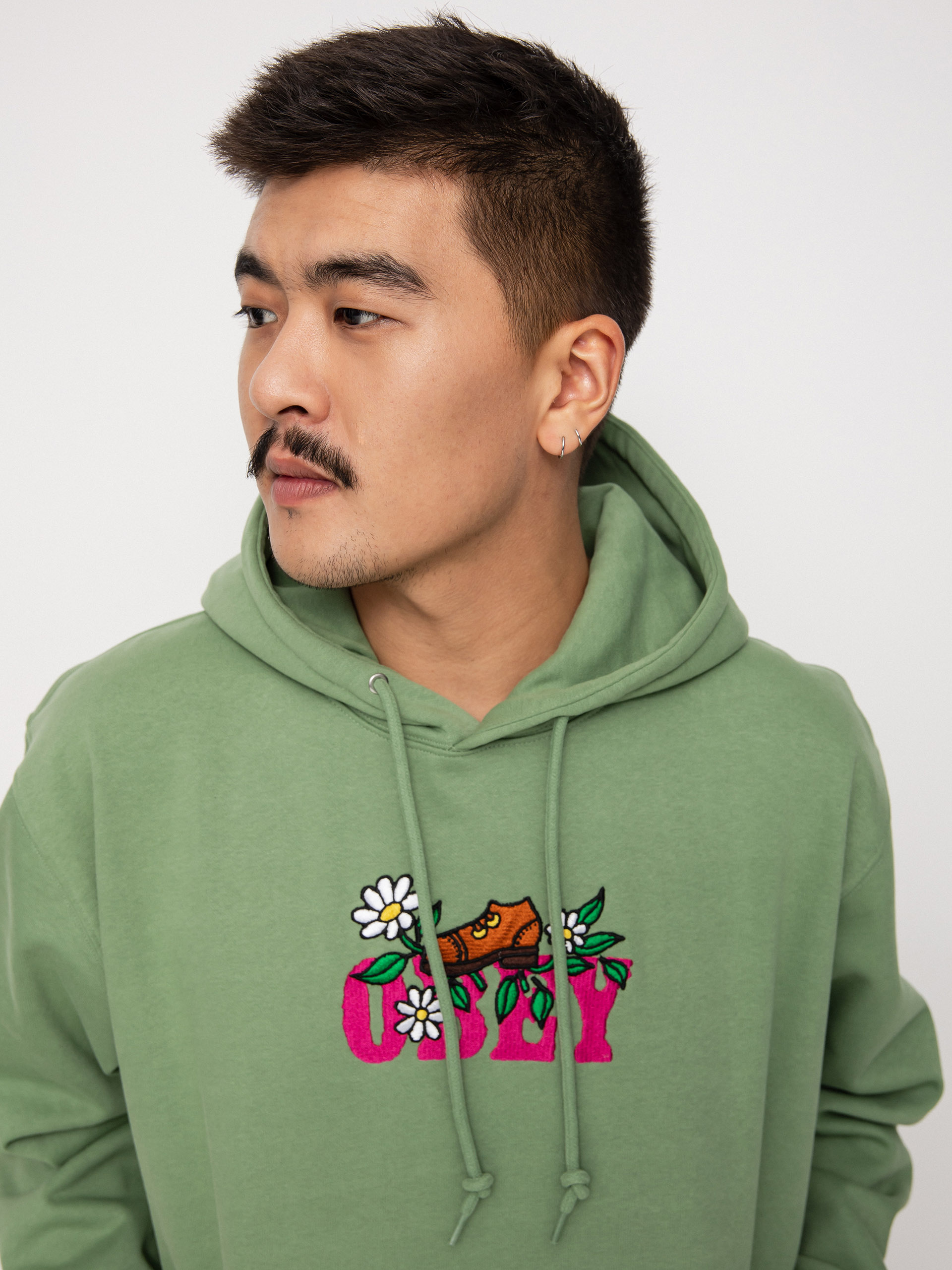 OBEY Step HD Kapucnis pulóver (jade)