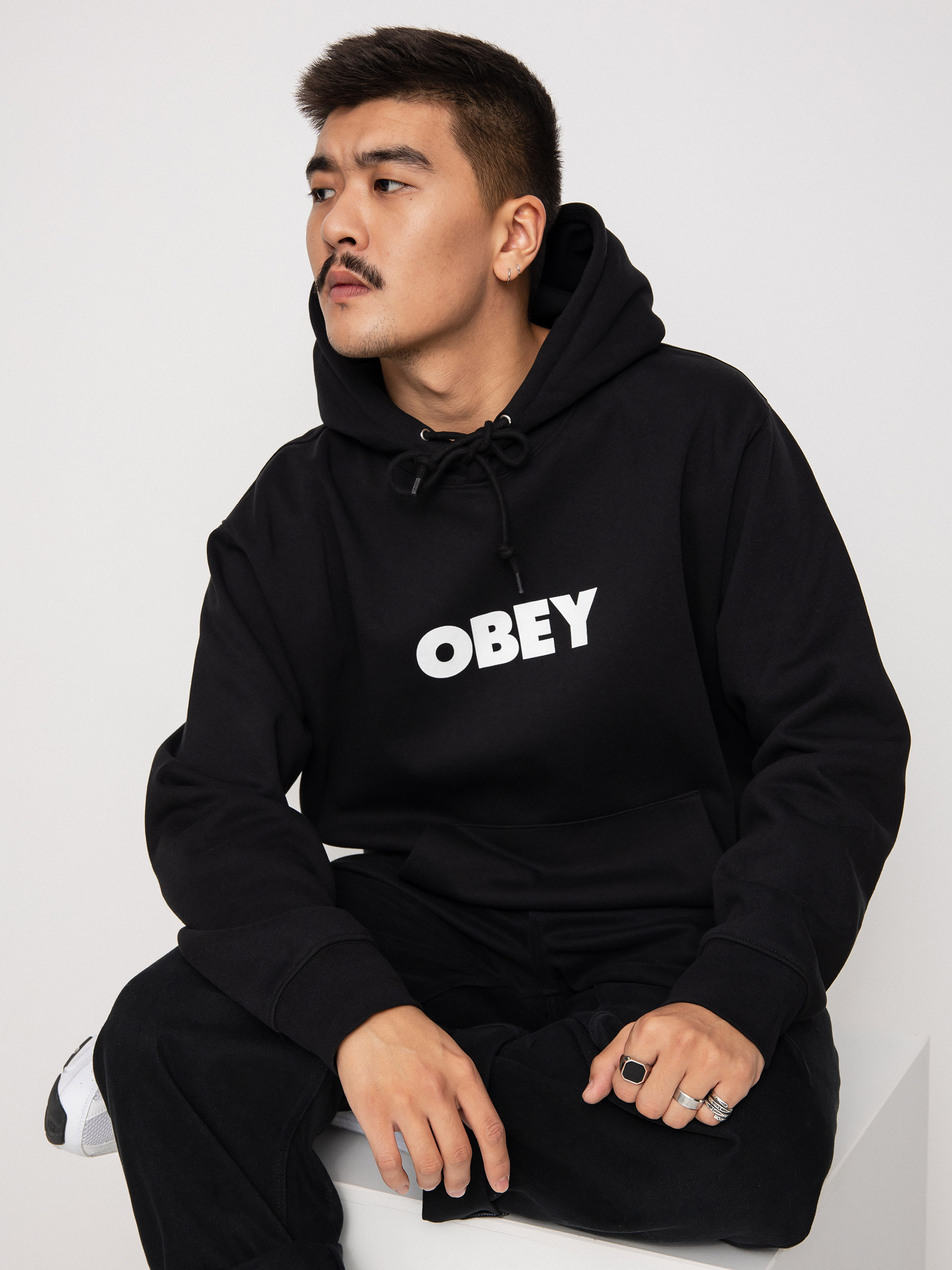 OBEY Bold HD Kapucnis pulóver (black)