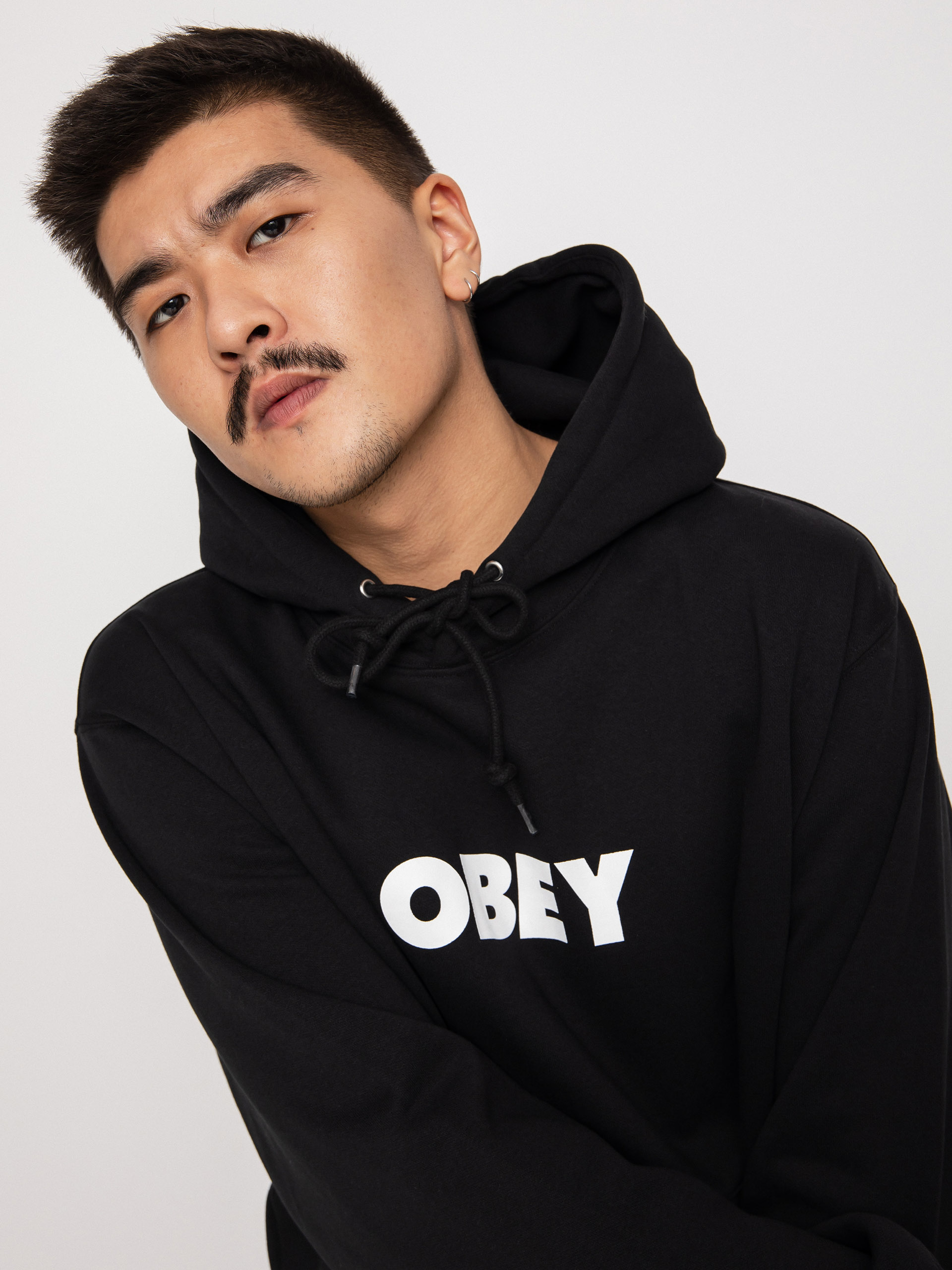 OBEY Bold HD Kapucnis pulóver (black)