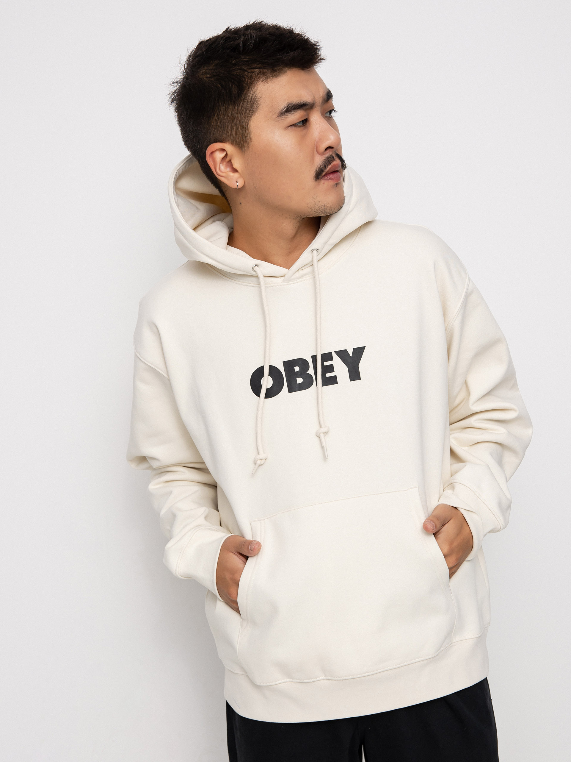 OBEY Bold HD Kapucnis pulóver (unbleached)