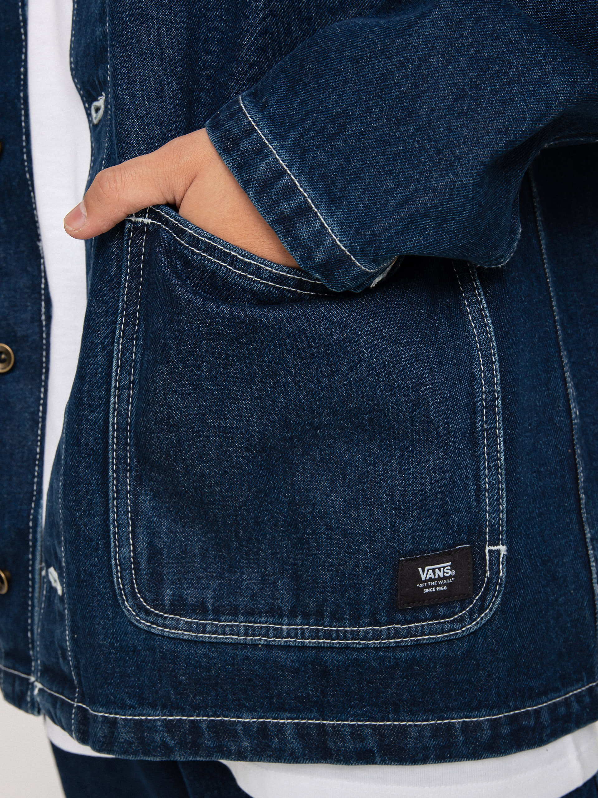 Vans Drill Chore Coat Denim Dzseki (midnight rinse)
