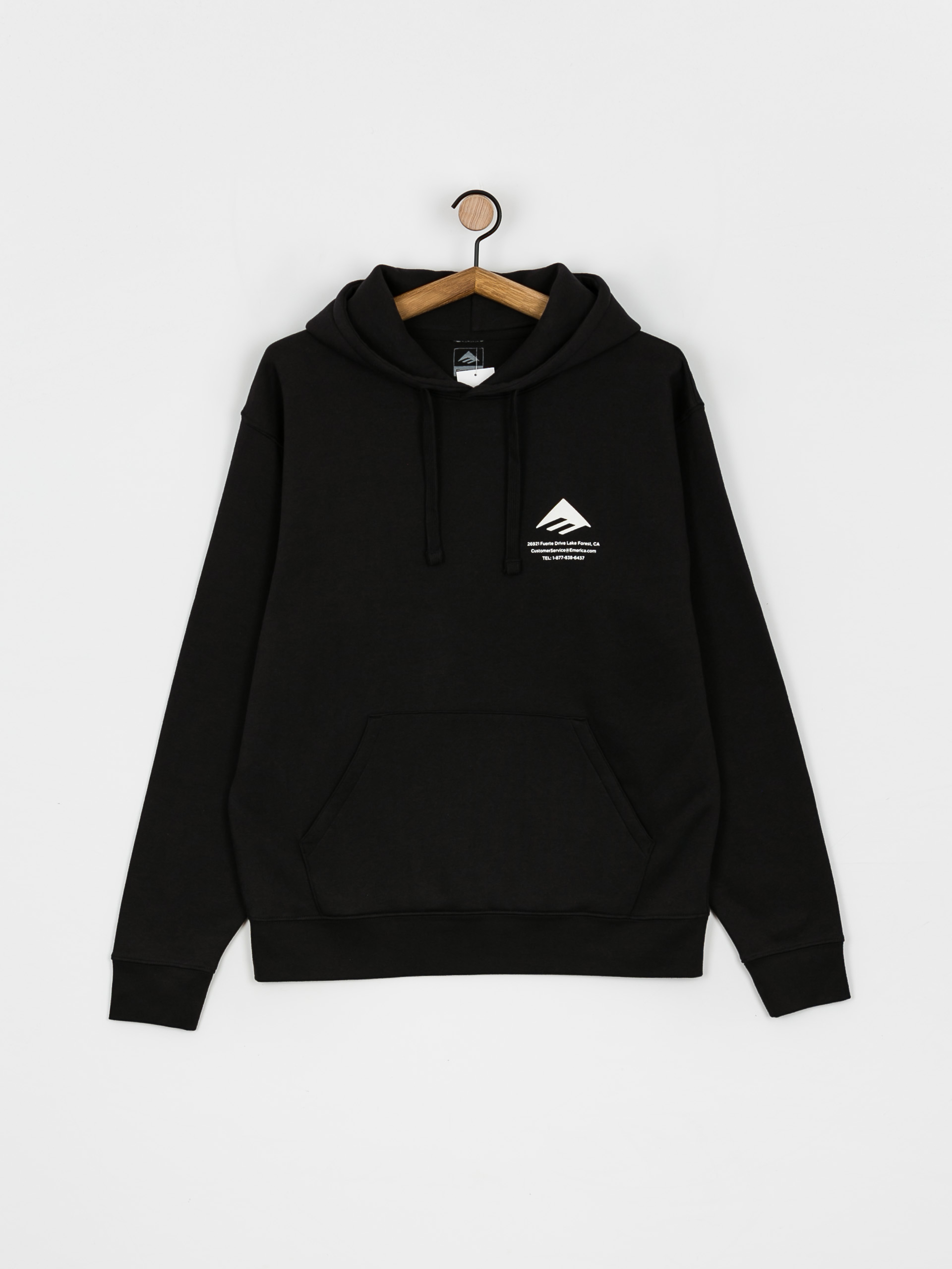 Emerica Logo Lockup HD Kapucnis pulóver (black)