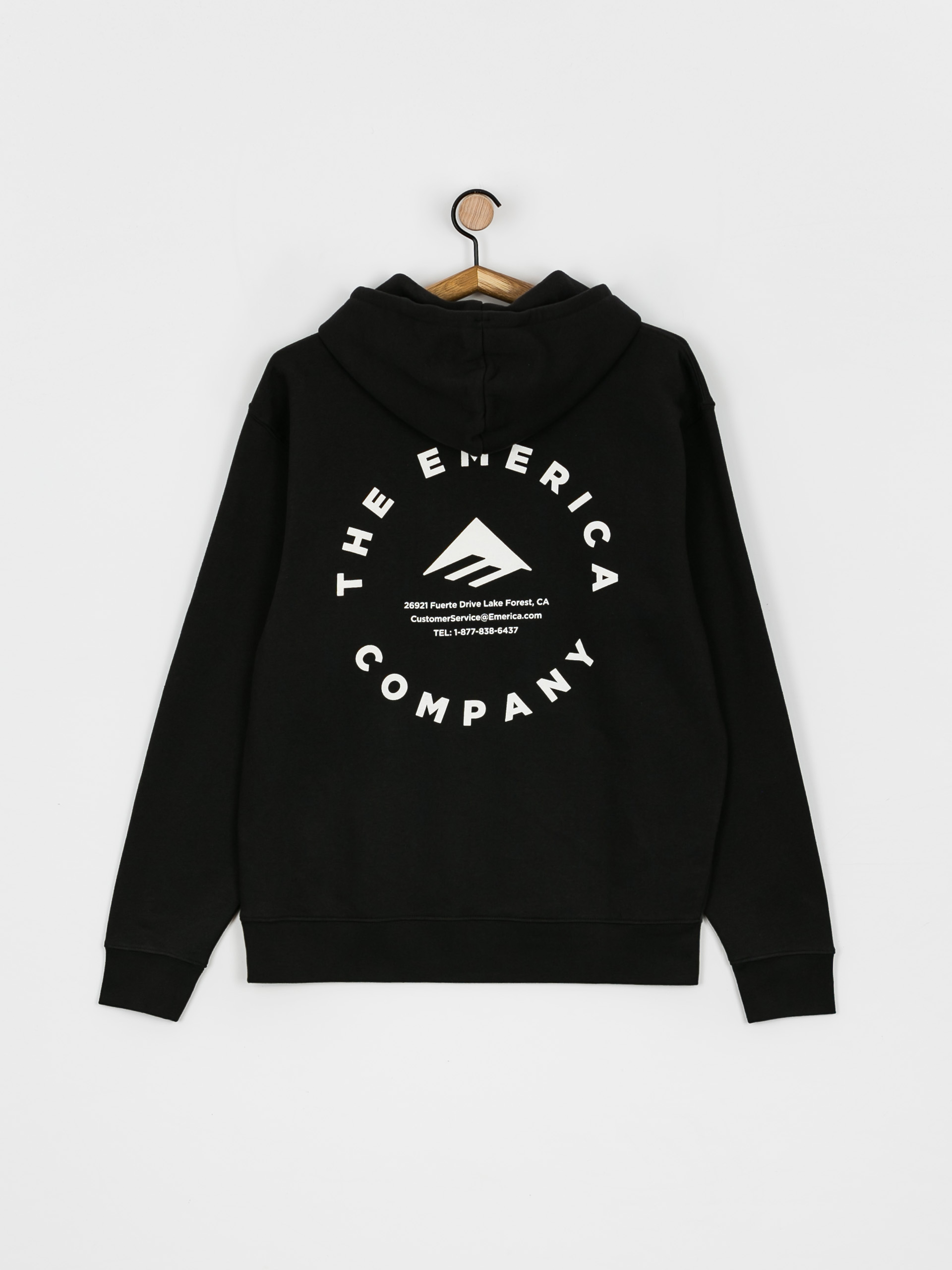 Emerica Logo Lockup HD Kapucnis pulóver (black)