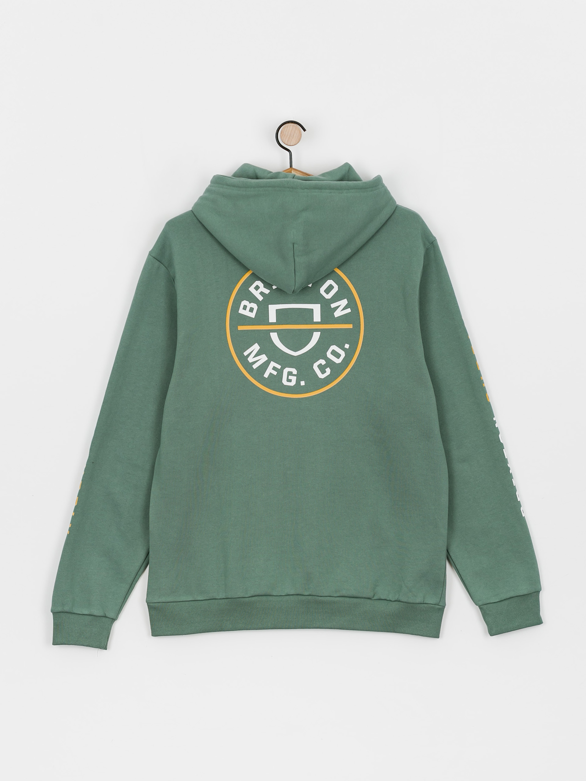 Brixton Crest HD Kapucnis pulóver (deep forest/bright gold/white)