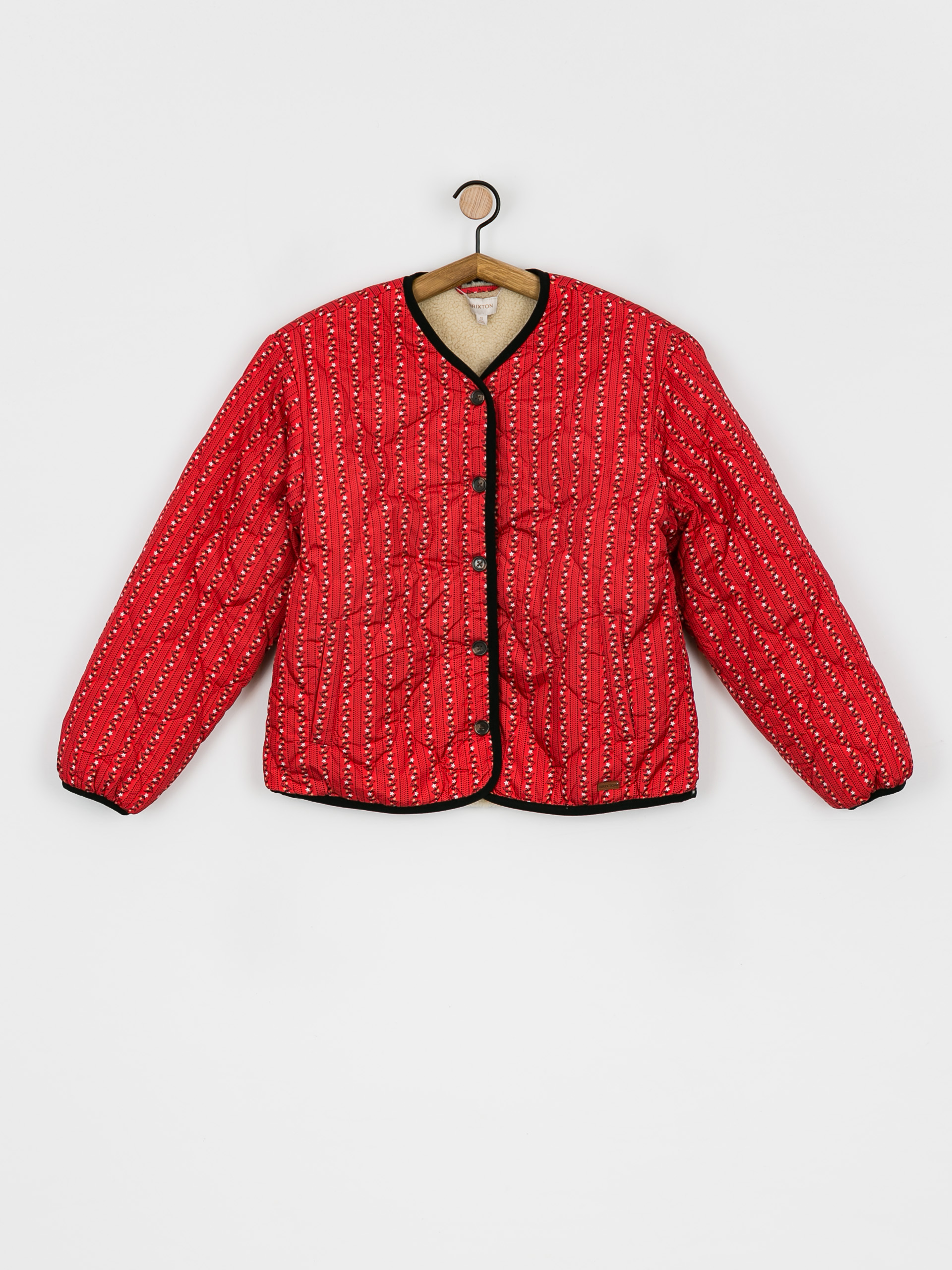 Brixton Sherpa Reversible Padded Dzseki Wmn (mars red praire floral)