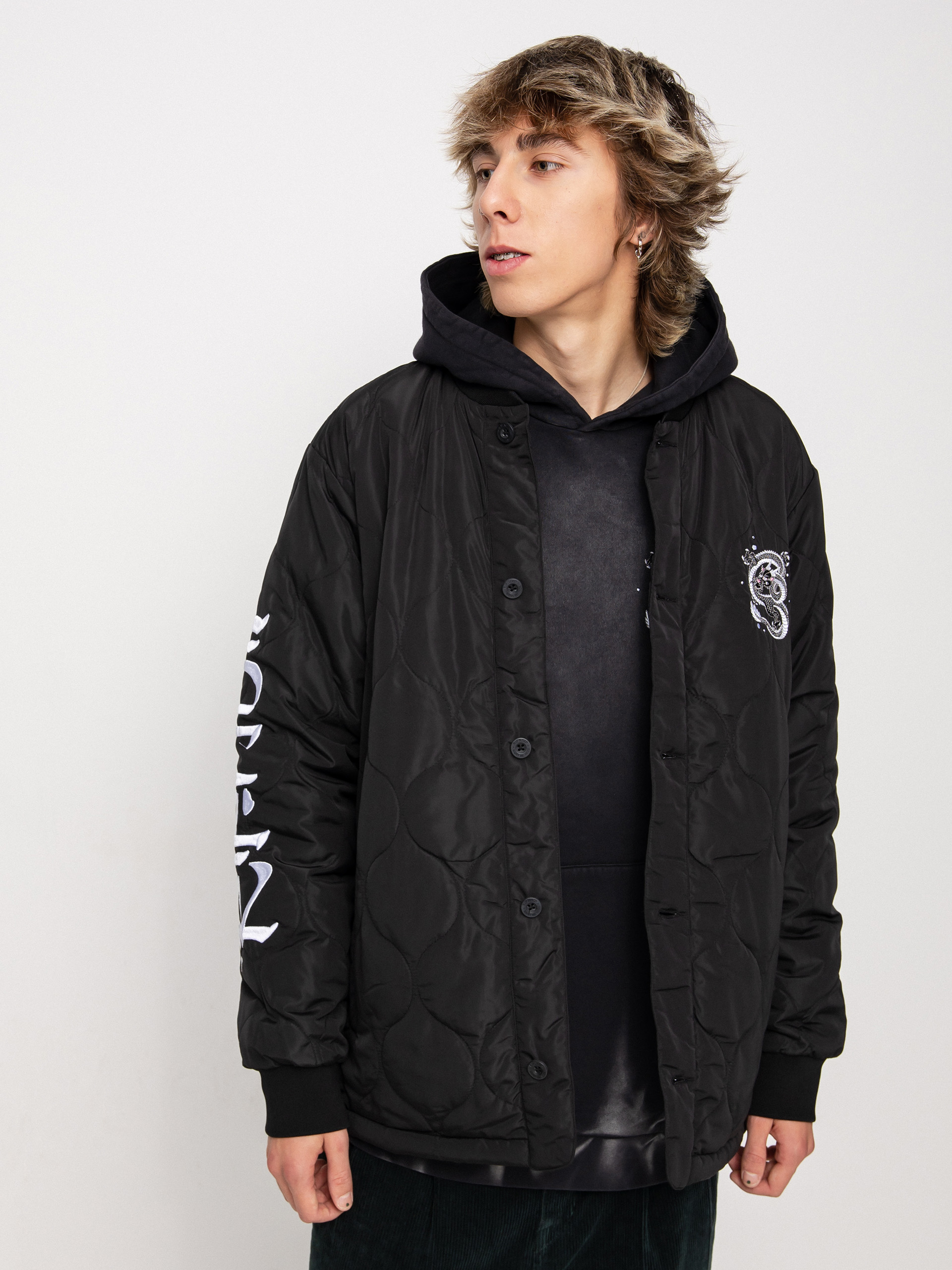 RipNDip Mystic Jerm Quilted Bomber Dzseki (black)
