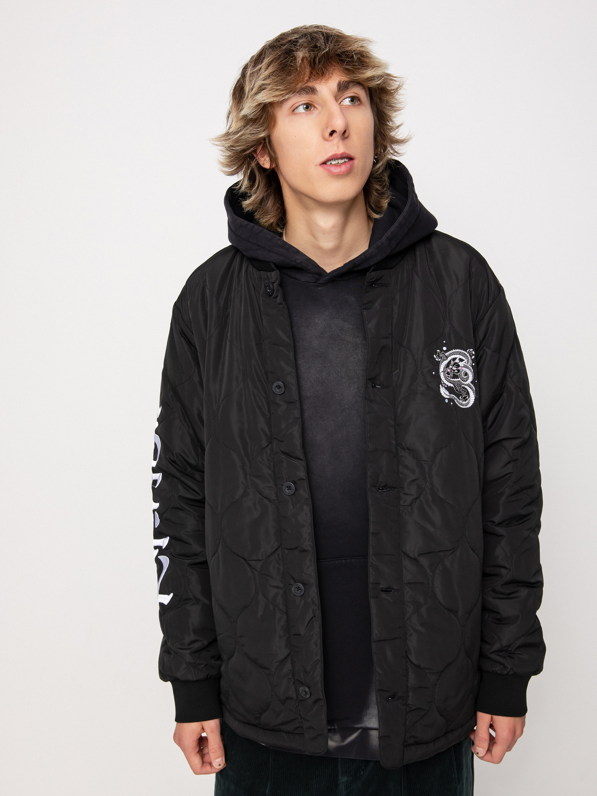 RipNDip Mystic Jerm Quilted Bomber Dzseki (black)