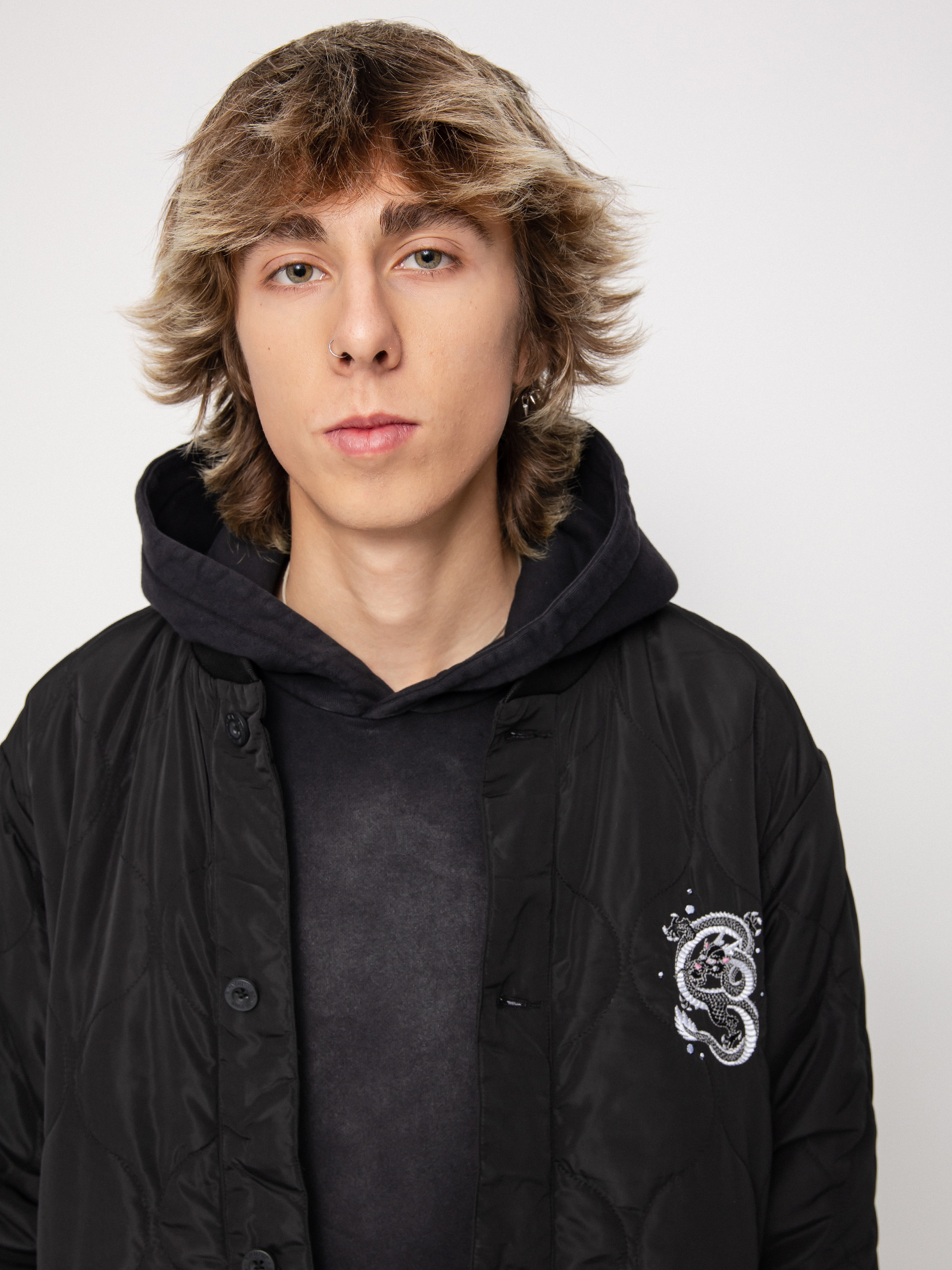 RipNDip Mystic Jerm Quilted Bomber Dzseki (black)