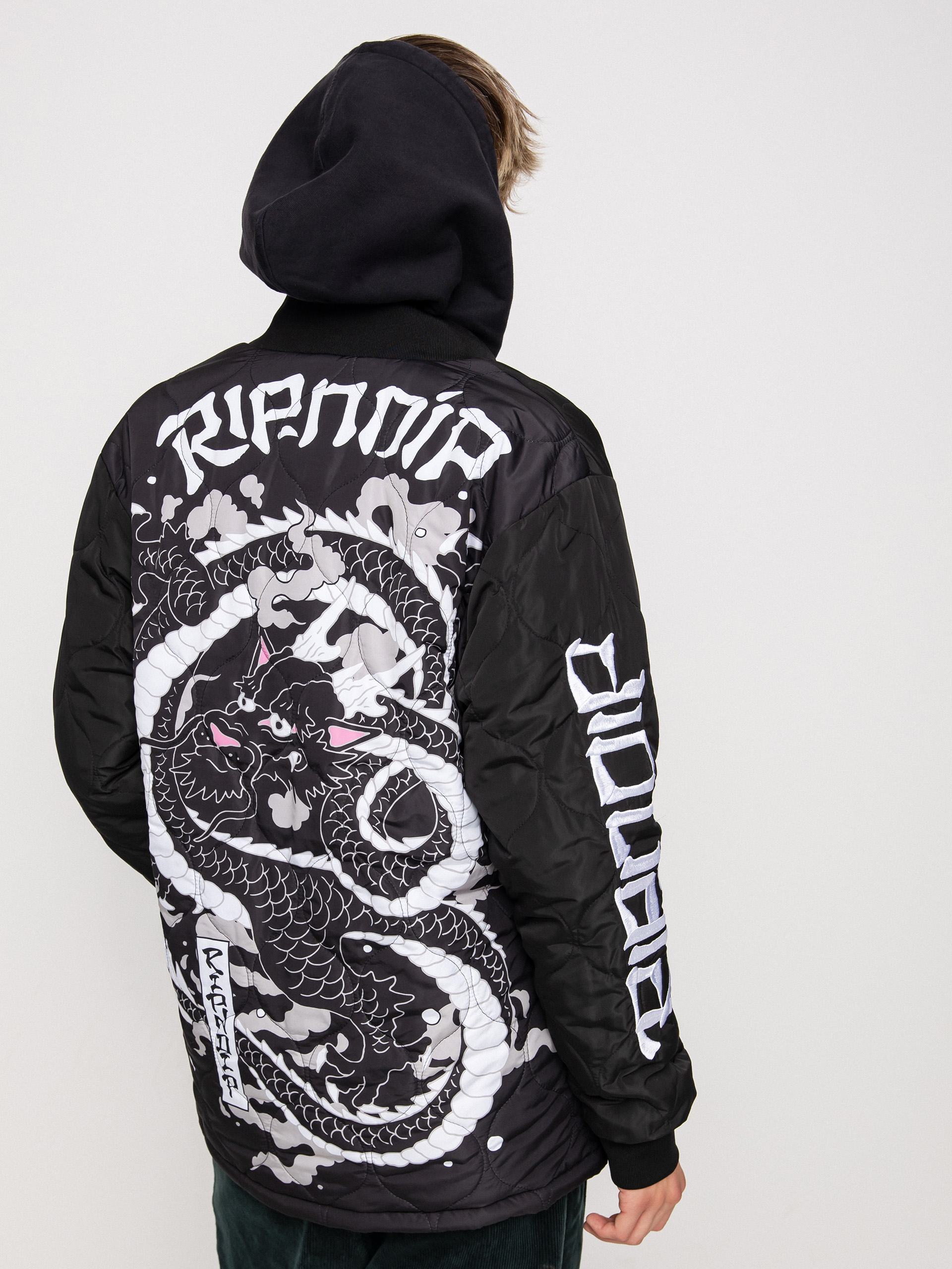 RipNDip Mystic Jerm Quilted Bomber Dzseki (black)